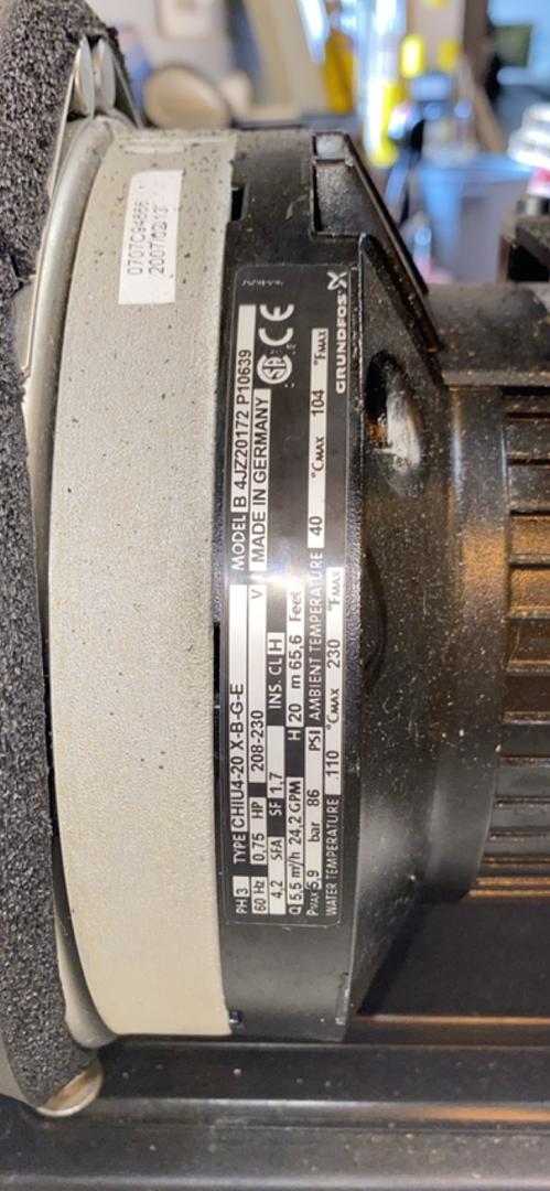 Grundfos .75HP Pump 208-230v CHIU4-20-X-B-G-E(S6LLST5340)