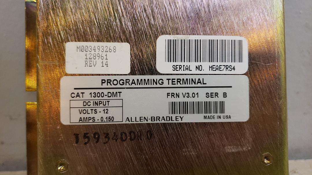 Allen Bradley 1300-DMT 12V 0.150 Amp Programming Terminal(S6LLST8959)