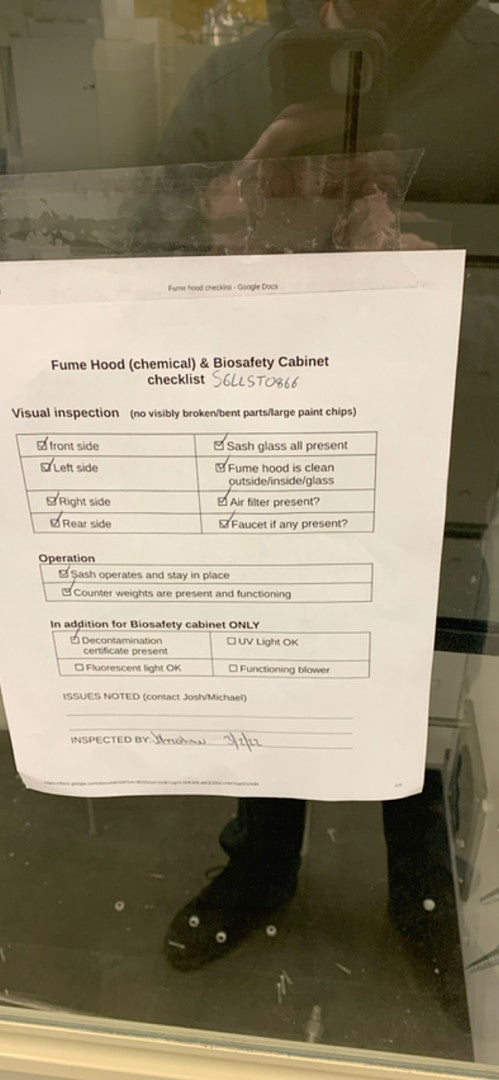 6’ Jamestown Flex Chemical Fume Hood(S6LLST0866)