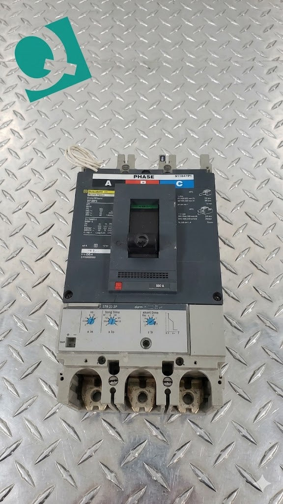 Square D PowerPact DJF36600E20SO 600A 3 Pole 600V Breaker STR 23 SP 600 Amp DJ 65k (SKU: 113387)
