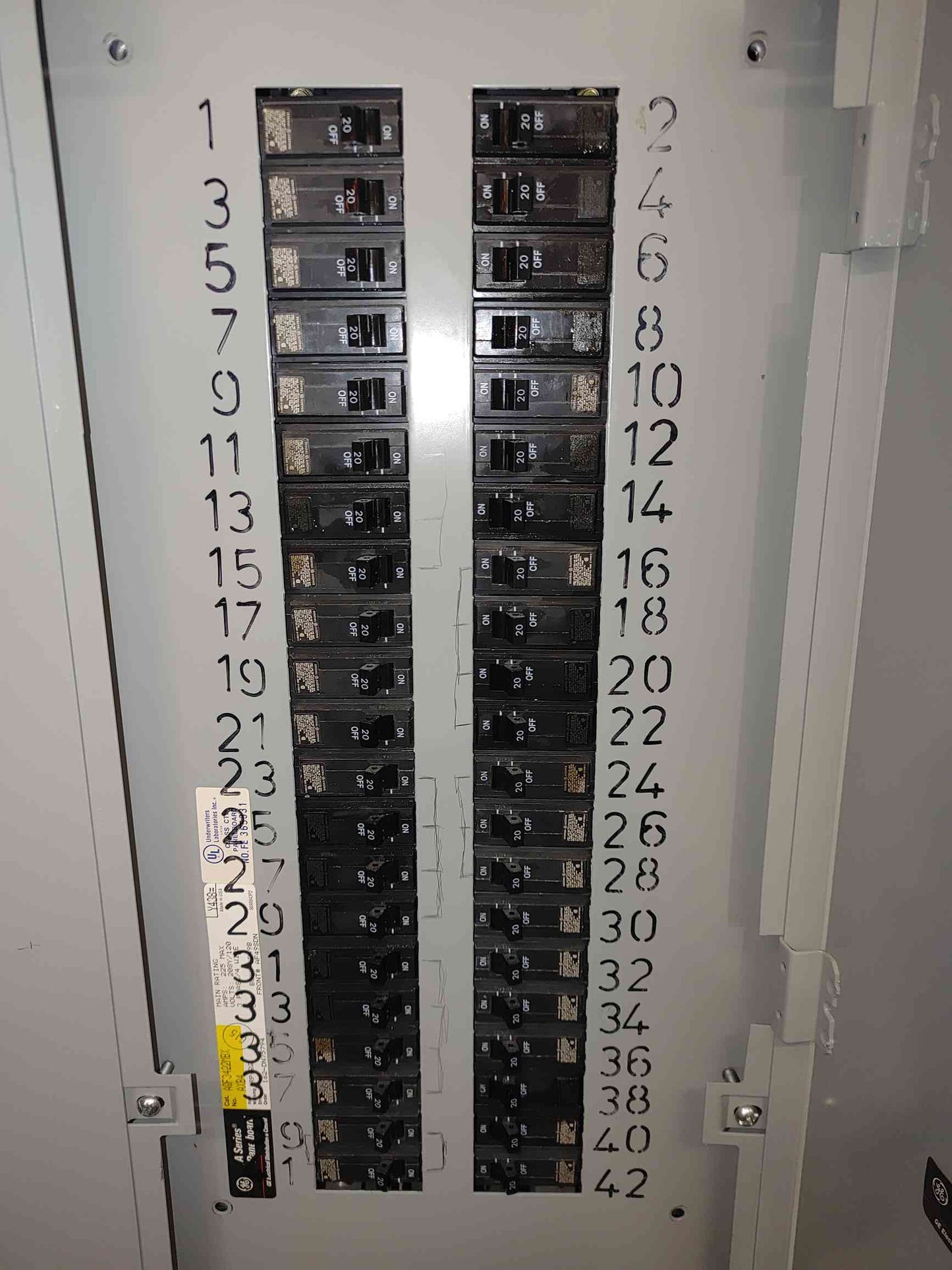 GE A Series Panelboard 208Y/120V 225A MAX AF49SDN (112470)
