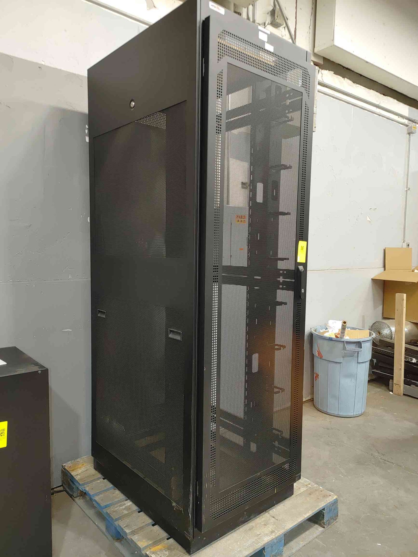 42U APW Black Server Rack Cabinet  Front / Back Mesh Doors (108544)