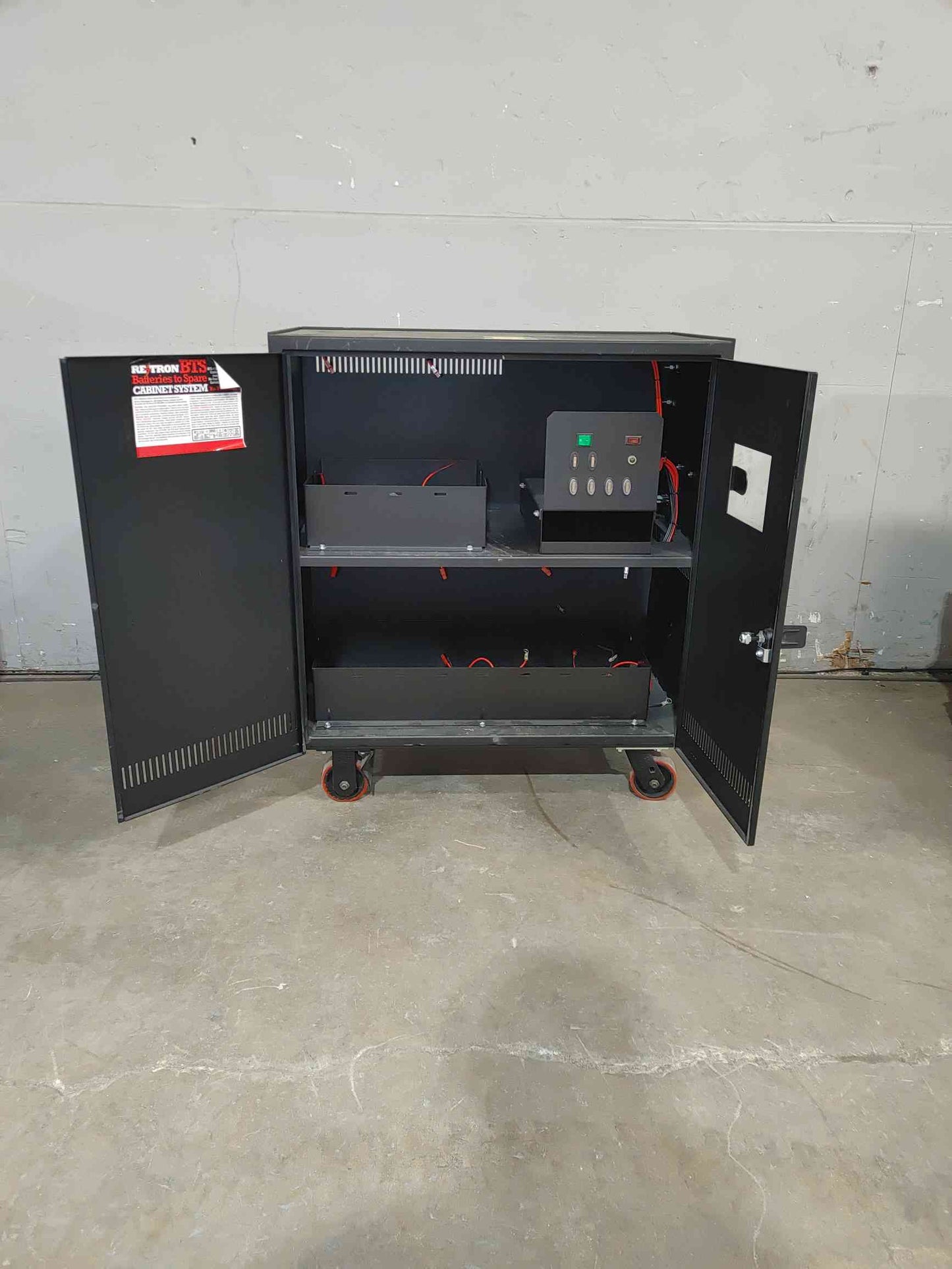 BTS-1 (Batteries to Spare) Mobile Battery Charging Cabinet System (Batteries not included) (SKU: 112446)