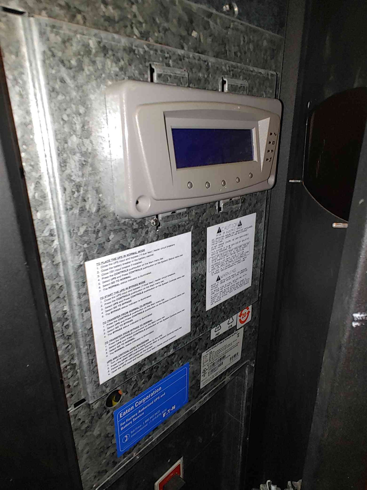 Eaton 9395-275 Powerware 275kVA 250kW 480V 3PH Industrial Data Center UPS System