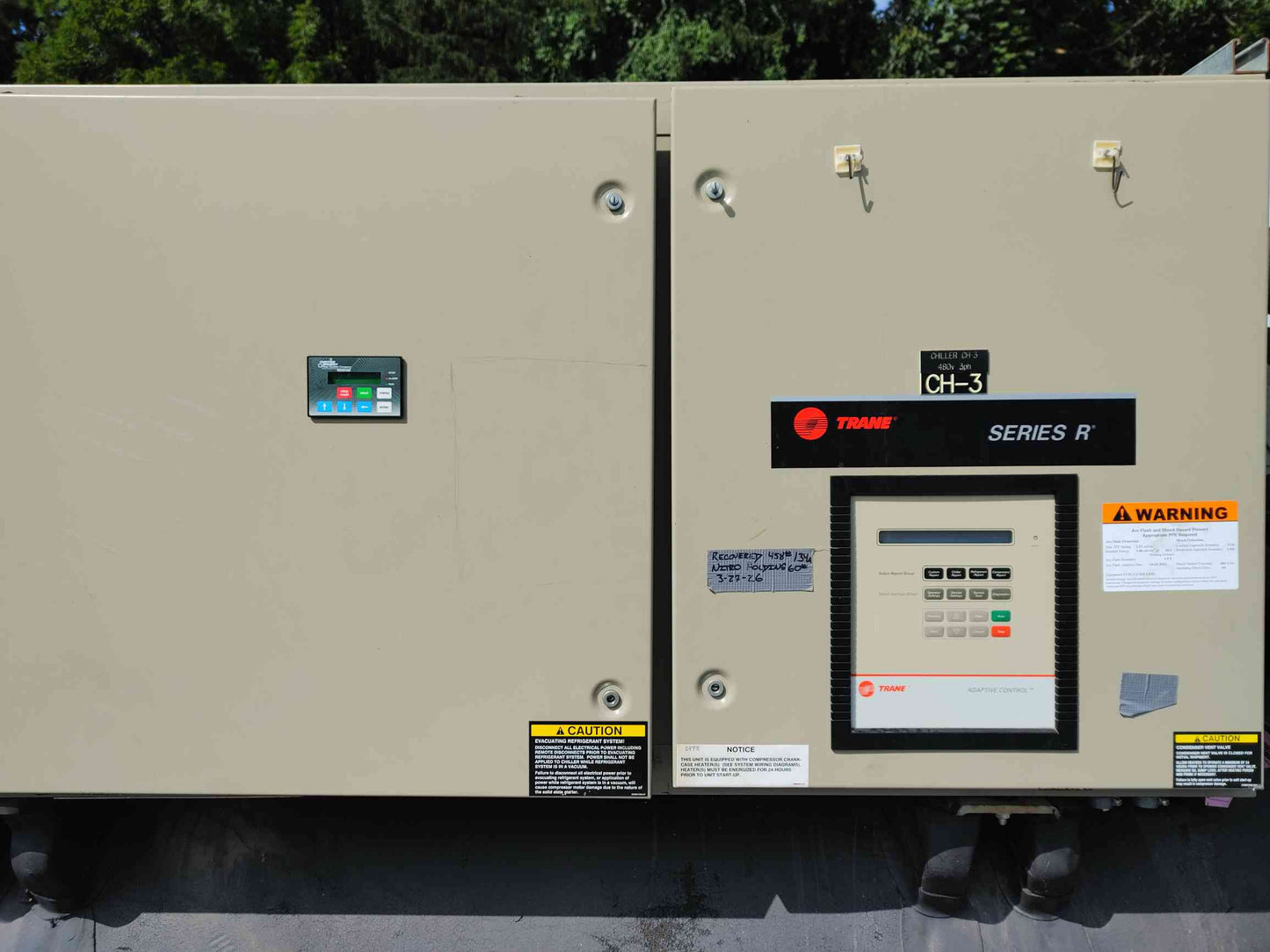 Trane RTHC 250 Ton Water Cooled Chiller 460V 3PH Rotary Screw RTHC1D2F0