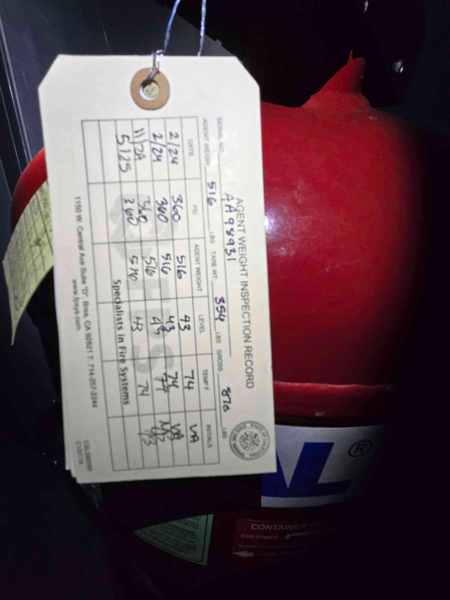 Fenwal FM-200 Clean Agent Extinguishing System Unit 516 Lbs (SKU: 111028)