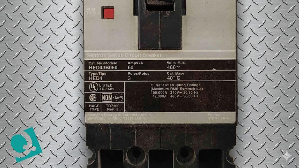 Siemens 60A 3 Pole Circuit Breaker 480VAC HED43B060(104798)