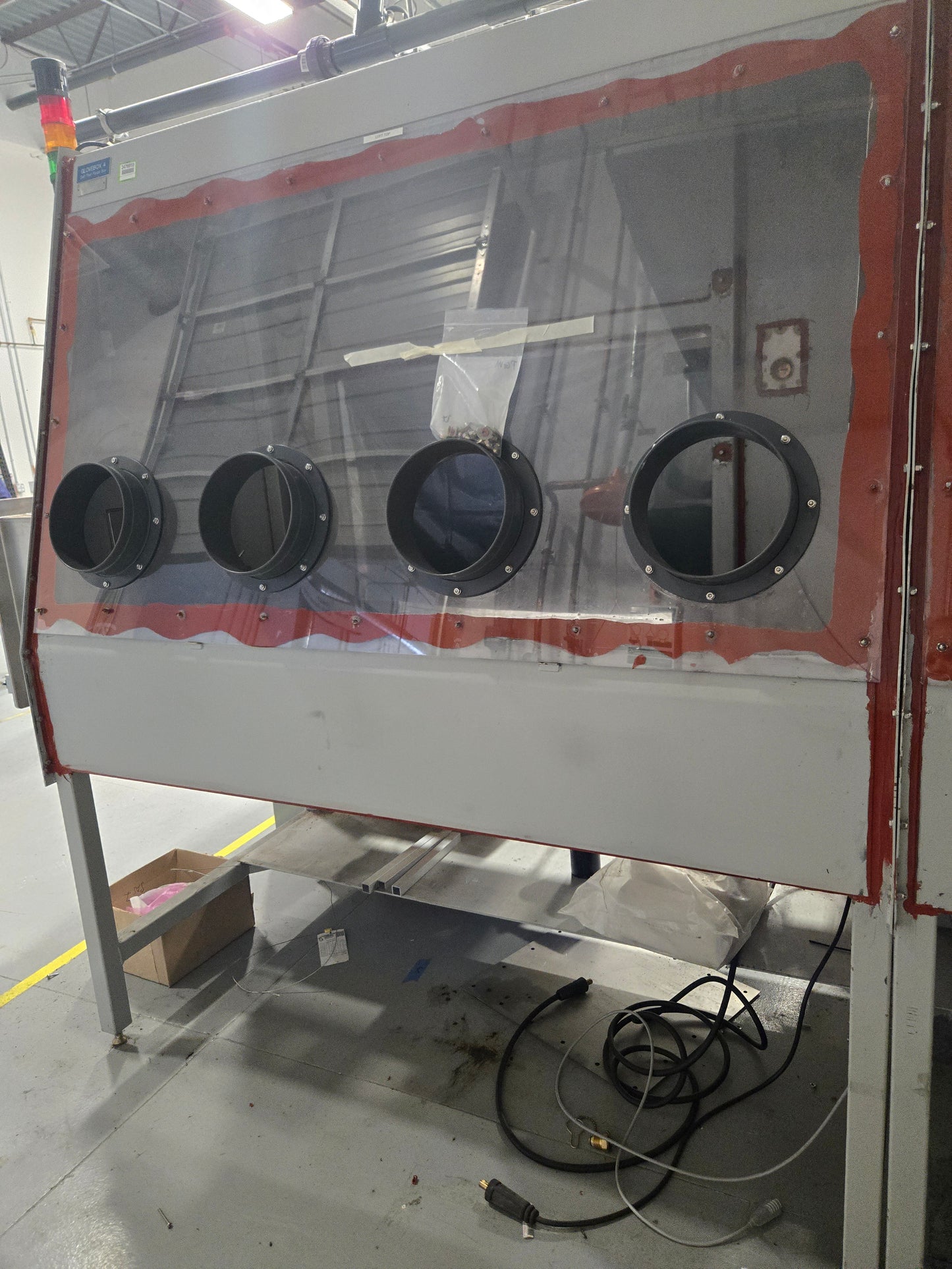 High-Containment Industrial Glovebox 8 Port & Controls