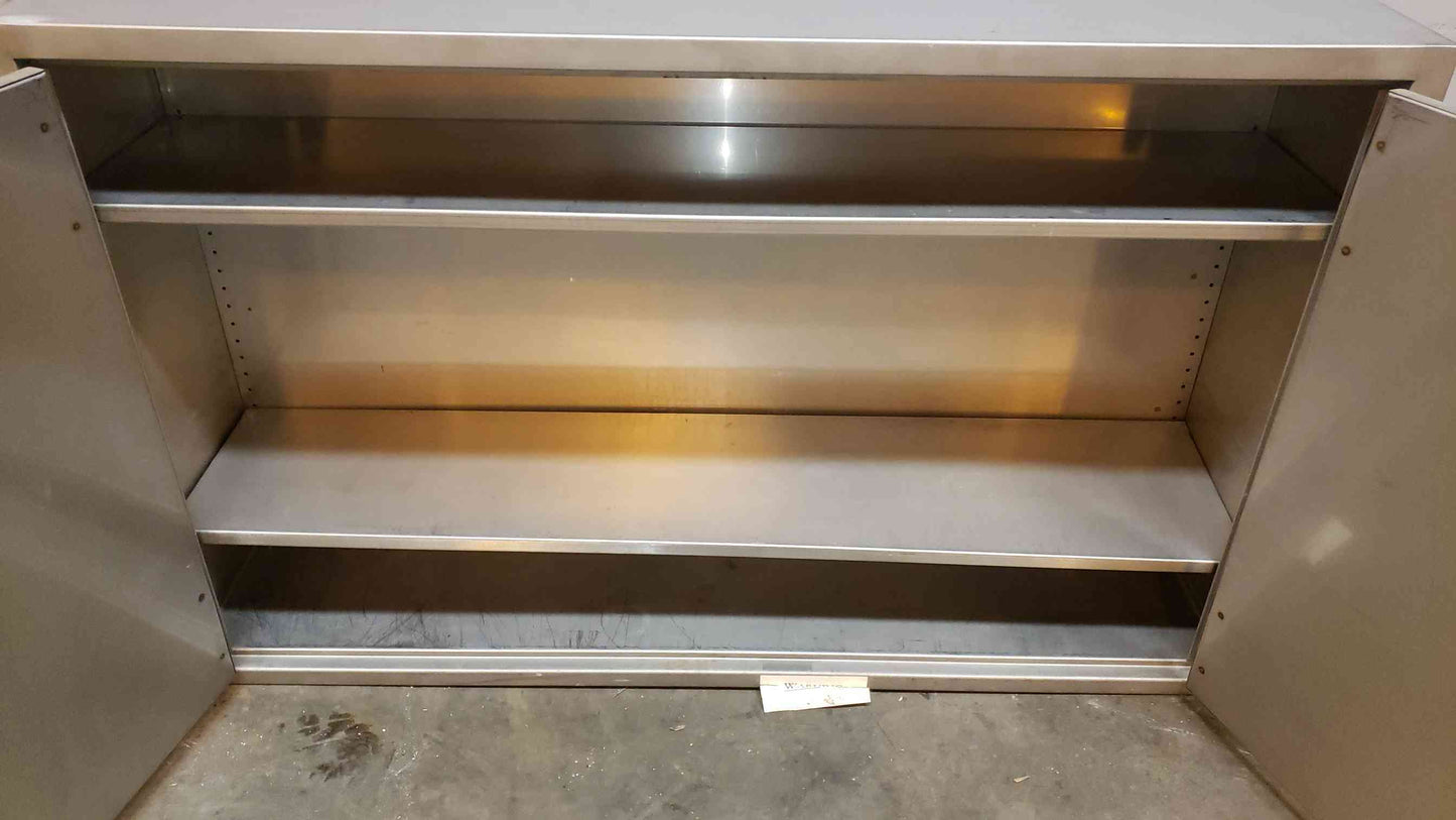 4' Full Stainless Steel Lab Wall Cabinet Double Solid Door Clean Room