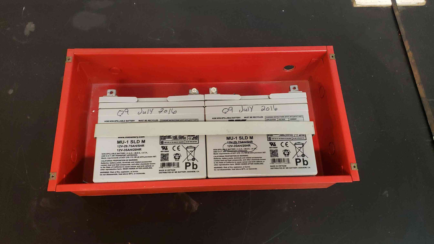 Fike 10-2154-R Red Auxiliary Fire Alarm Battery Enclosure Box S2203