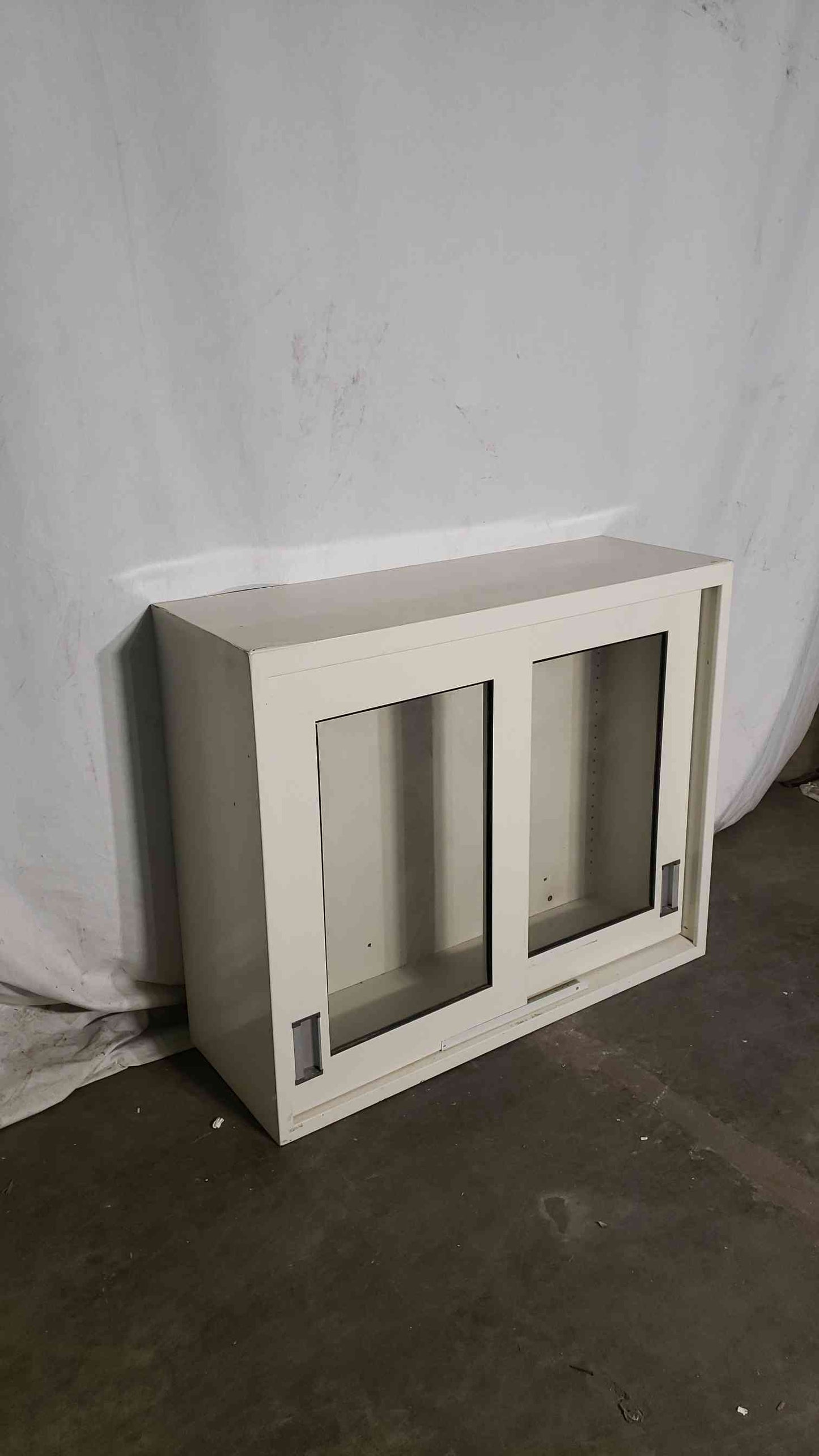 36" Sliding Glass Door Overhead Cabinet White(100041)