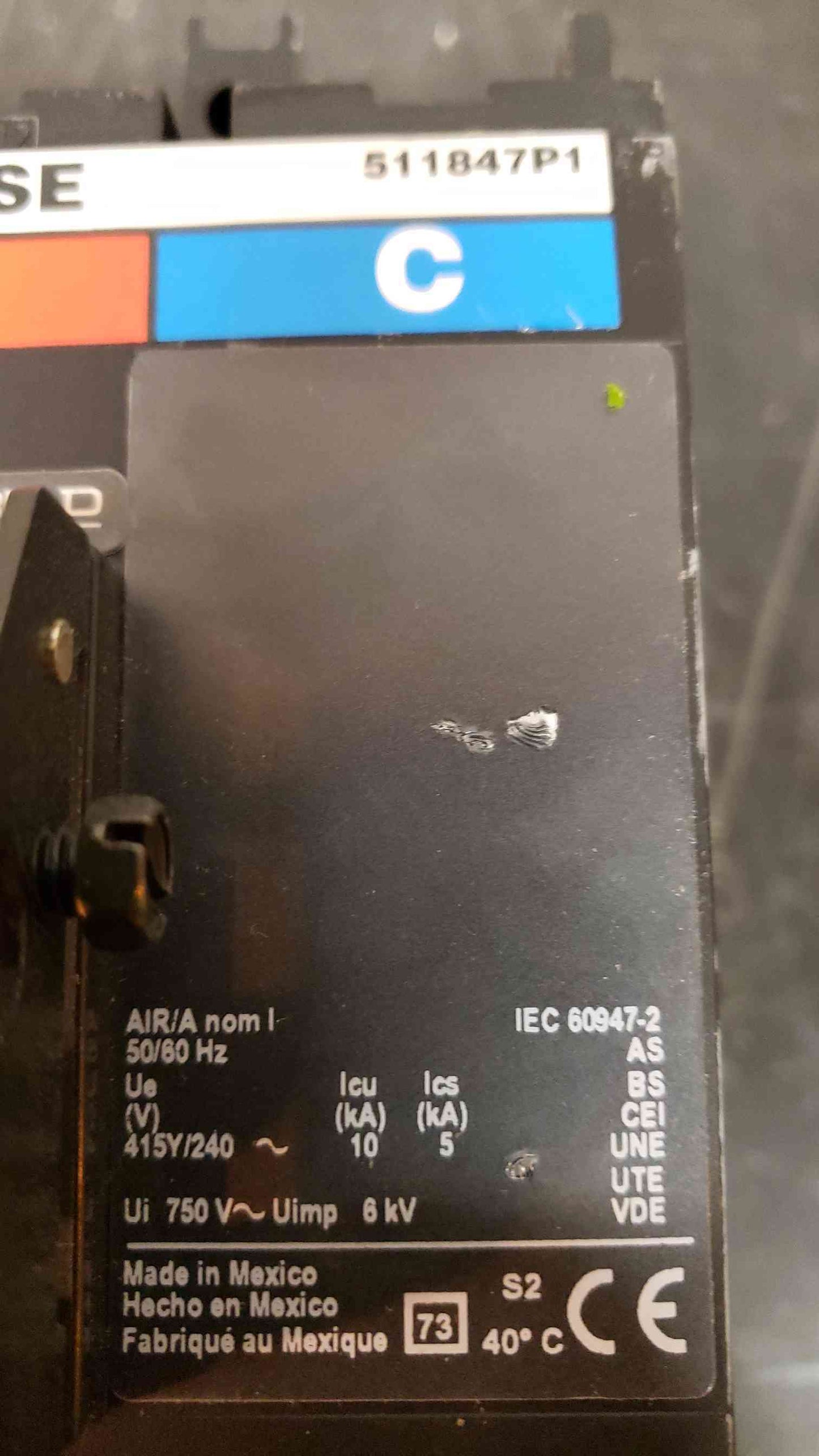 Square D 225 Amp Breaker QD 225 523372P7 (SKU: 2513AA)