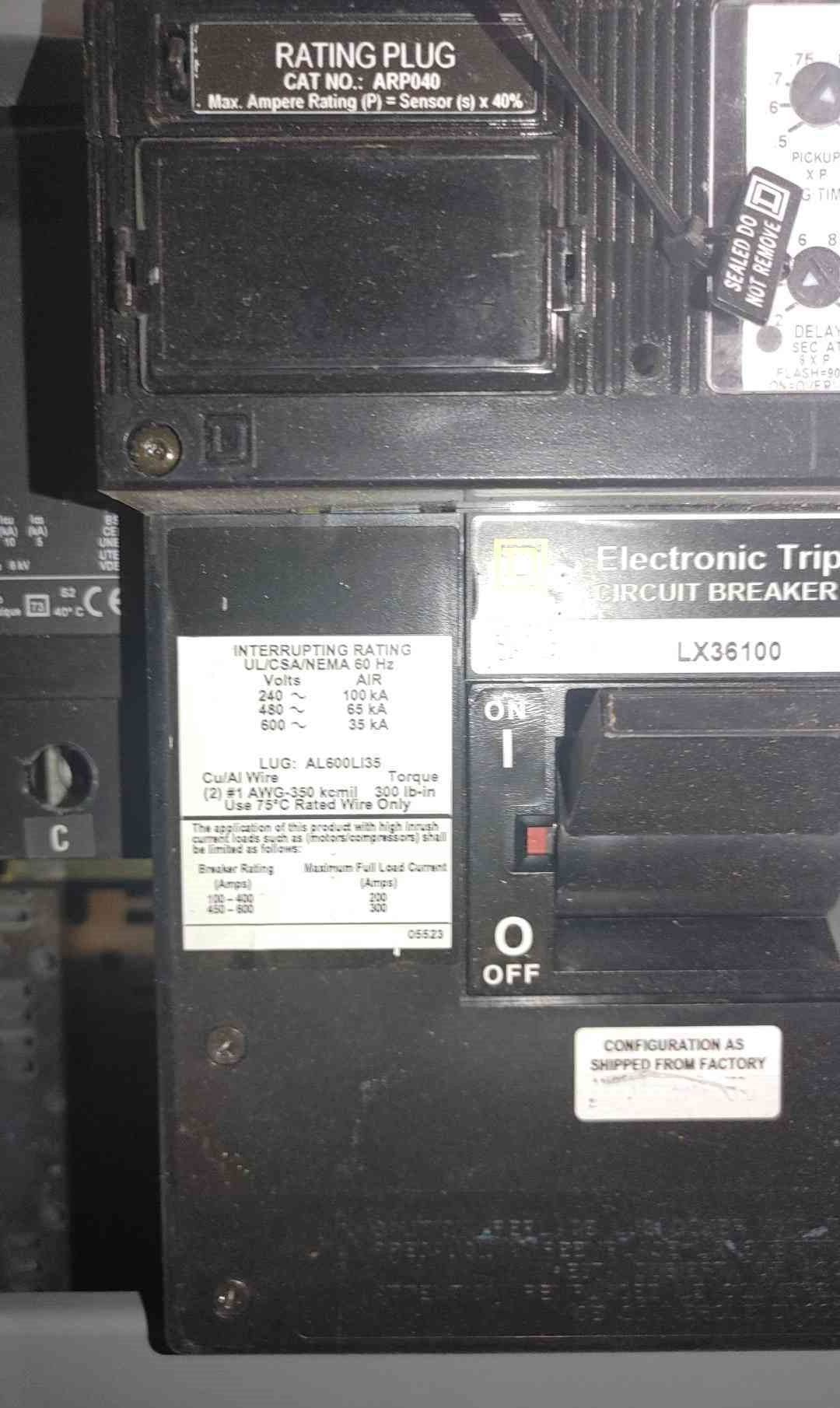 Square D LX36100 250A(104183)