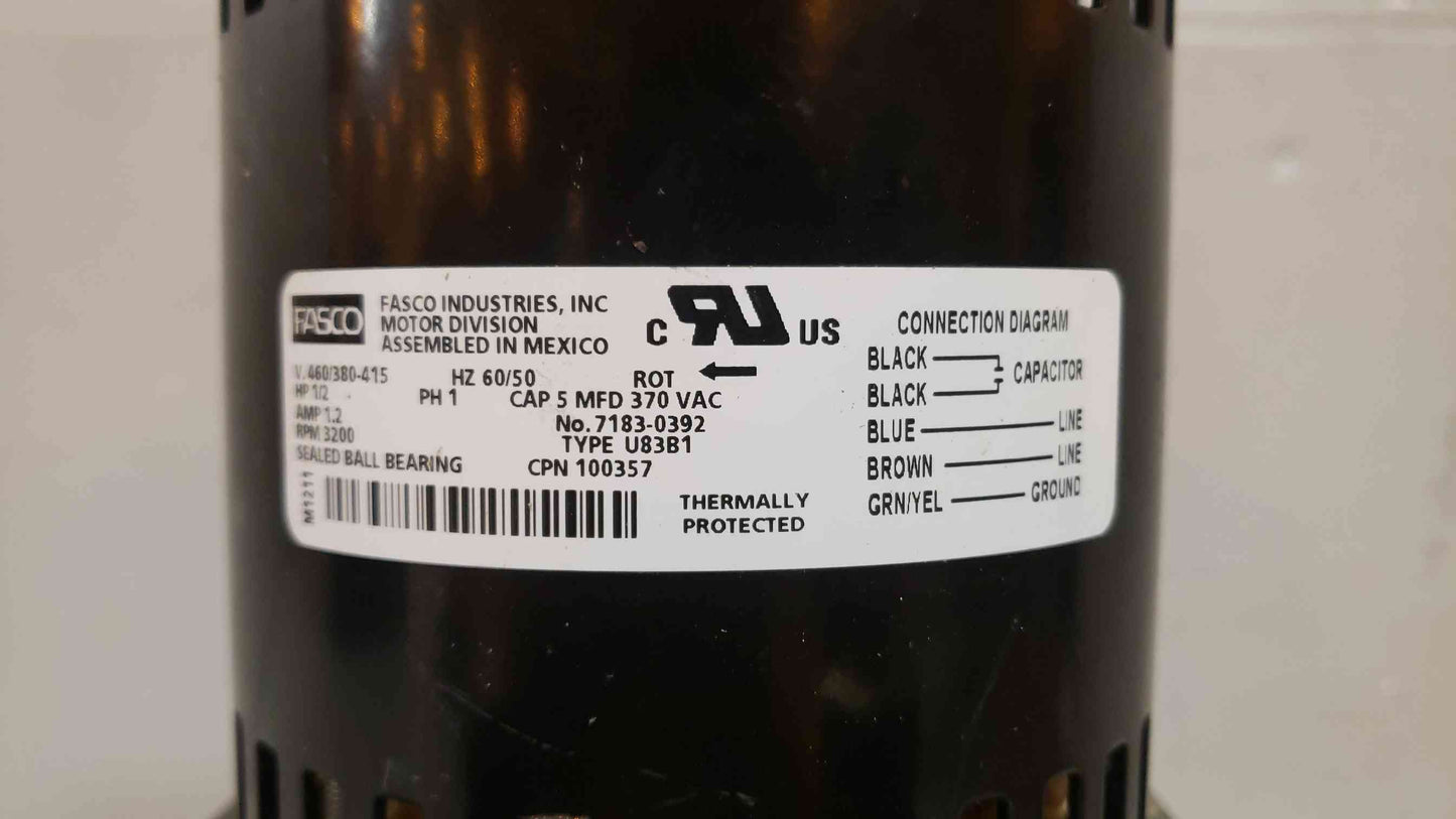 Fasco .5HP Pump 460/380-415V 1.2A 1PH AC Humidity (SKU: 106615)