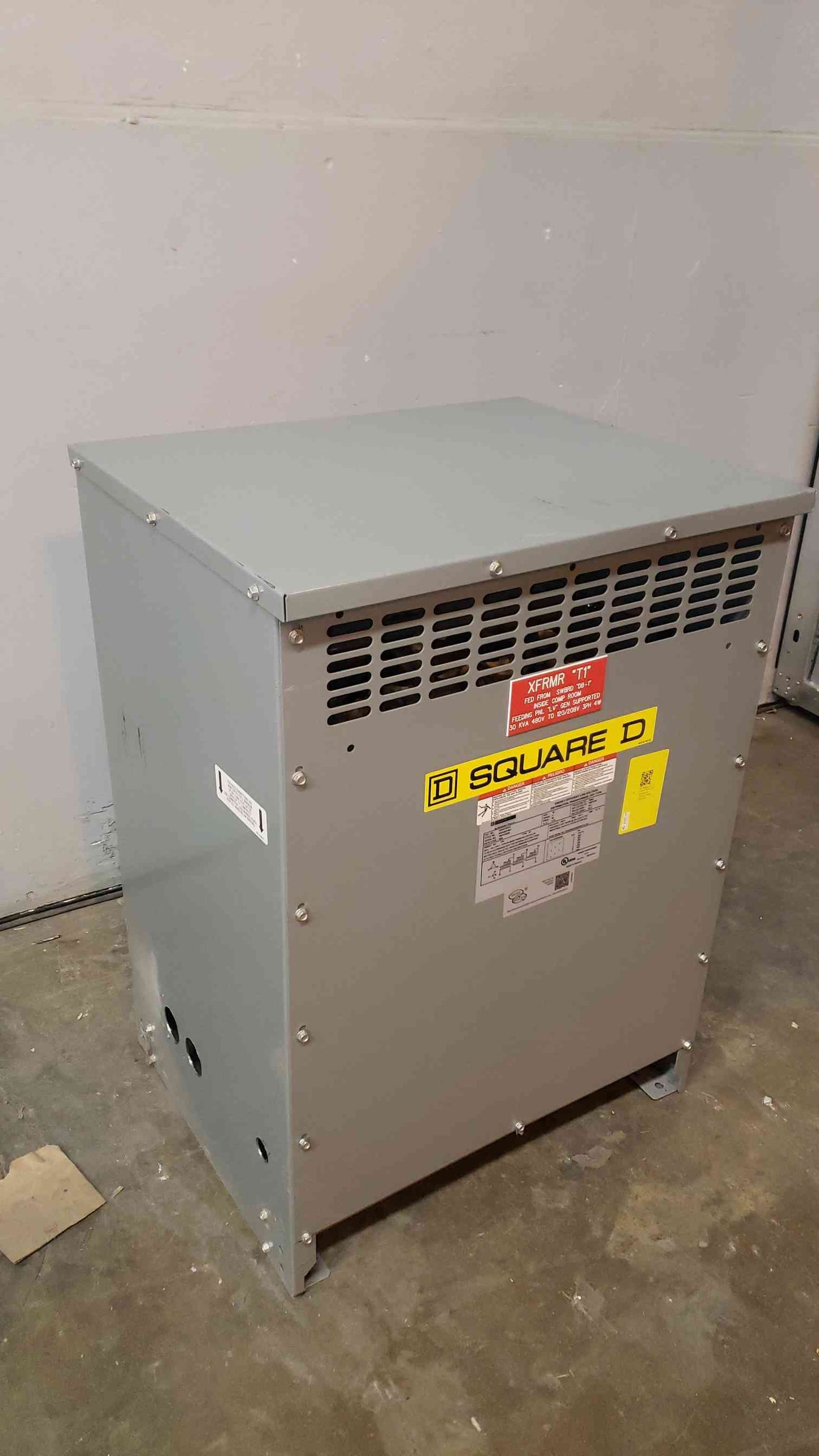 Square D 30KVA 480v x 208Y/120 Dry Transformer EX30T3HCU (SKU: 107704)