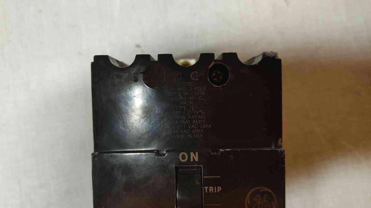 General Electric 3 Pole Circuit Breaker 100A 480/277VAC M-1070