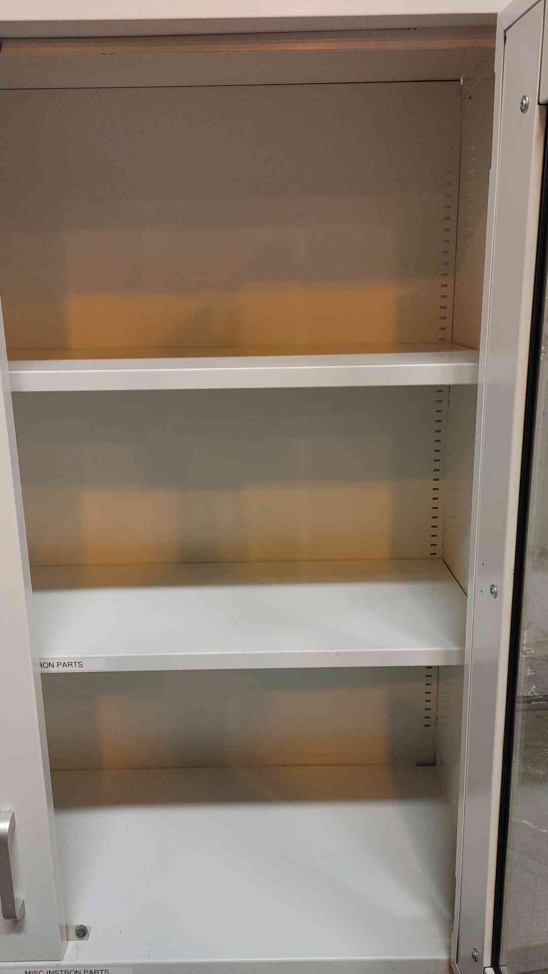 3' Duralab Dual Glass Doors Overhead Casework White (108304)