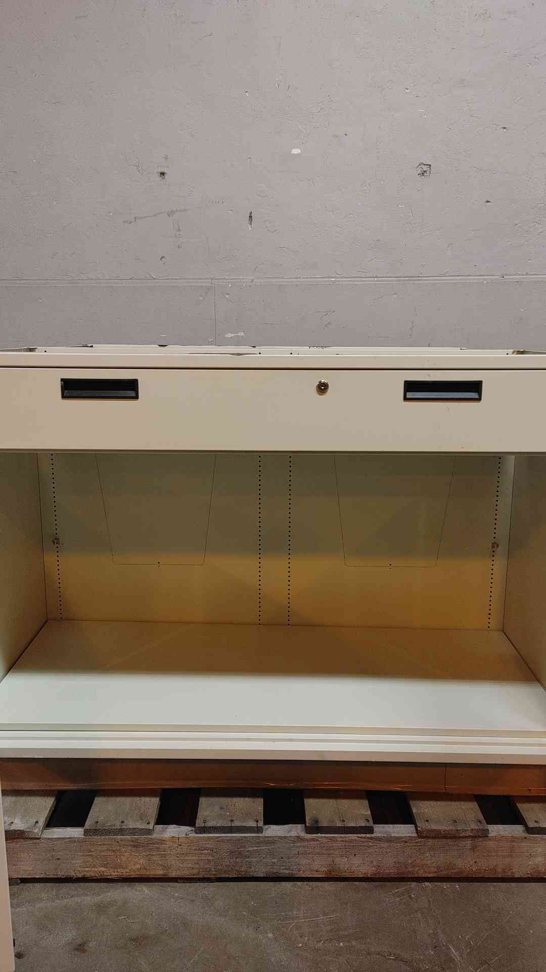 Labcrafters 4' Metal Lab Base Cabinet 2-Drawer 2-Door Standing Height