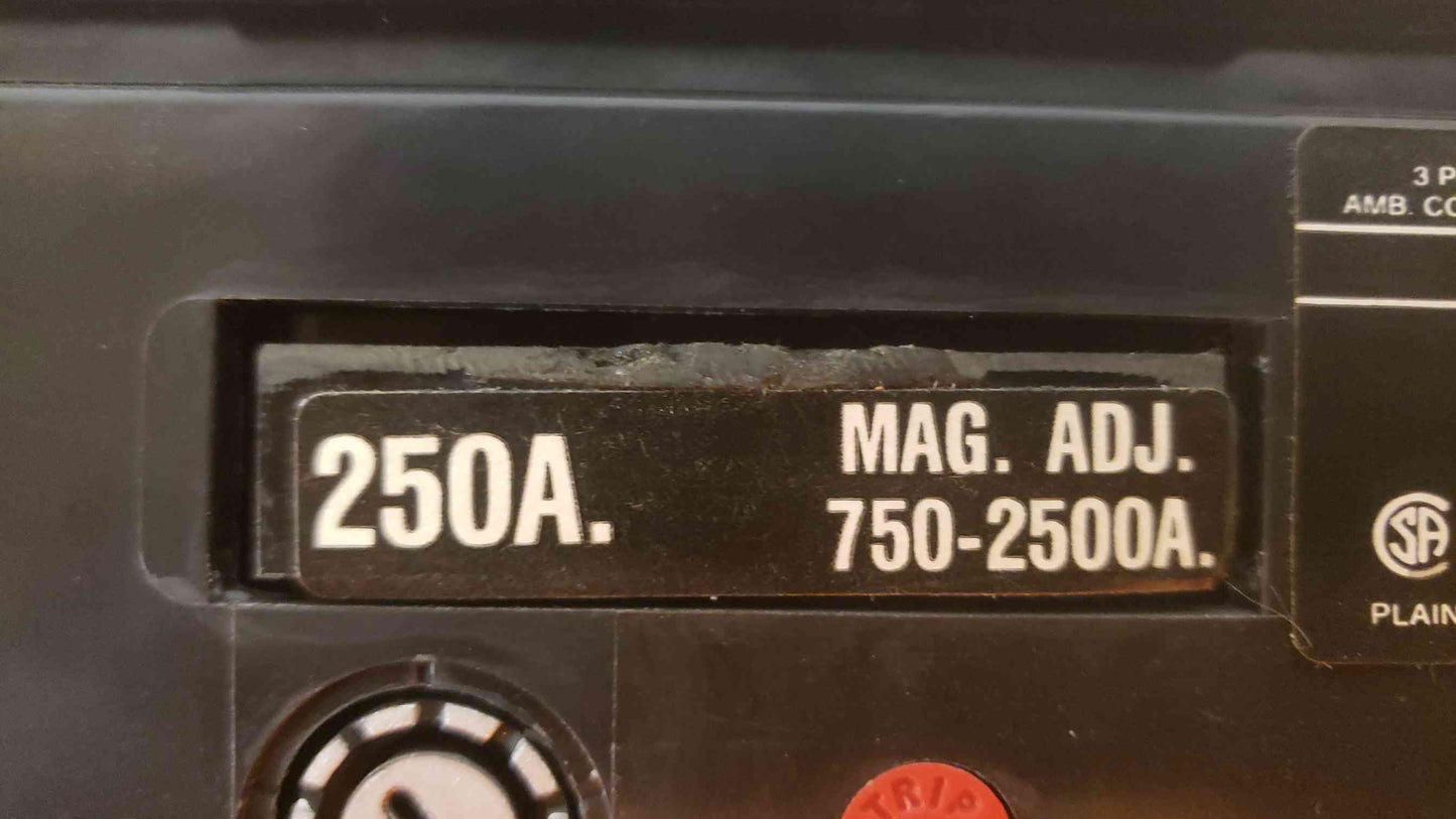 GE 250A 600VAC 3 Pole Breaker TJJ436250 (SKU. 108466)