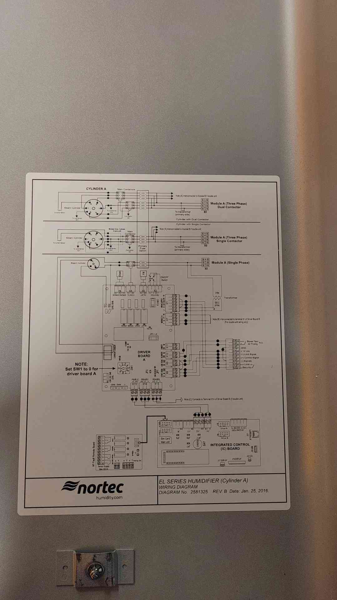 Nortec Humidifier Wall Mount 208V 3 Phase EL Space Electrode Humidifier (108773)