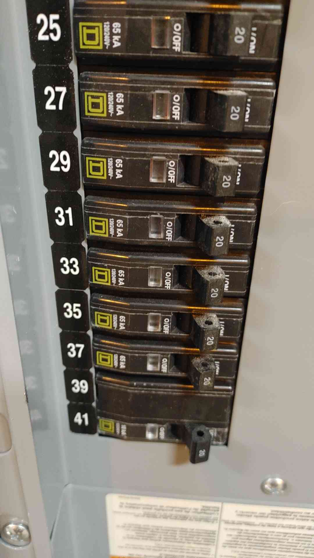 NQOD Square D Breaker Panelboard 208Y/120VAC 100 Amp 3 Phase 4 Wire (108838)