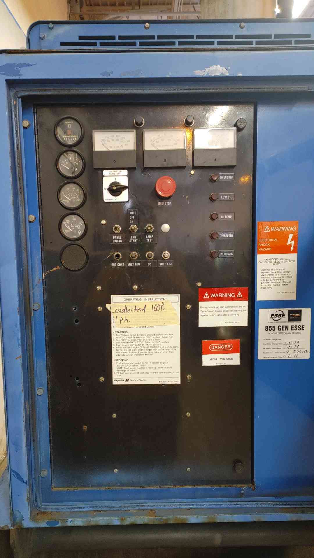 50KW Magnetek RDS500 Diesel Generator 1&3PH 554 Hrs TESTED (109016)