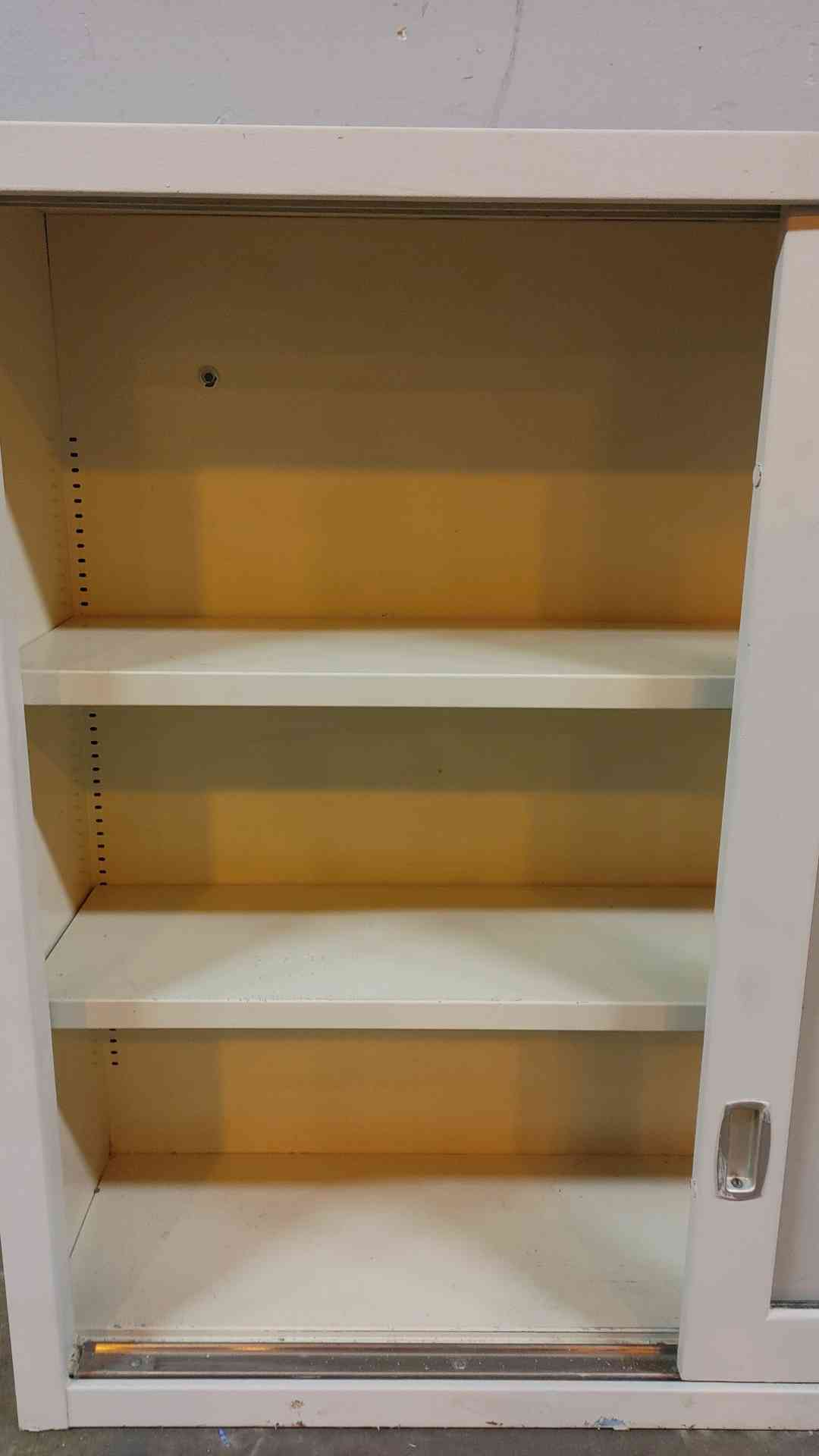 4' Recessed Dual Sliding Glass Door Overhead Casework (109046)