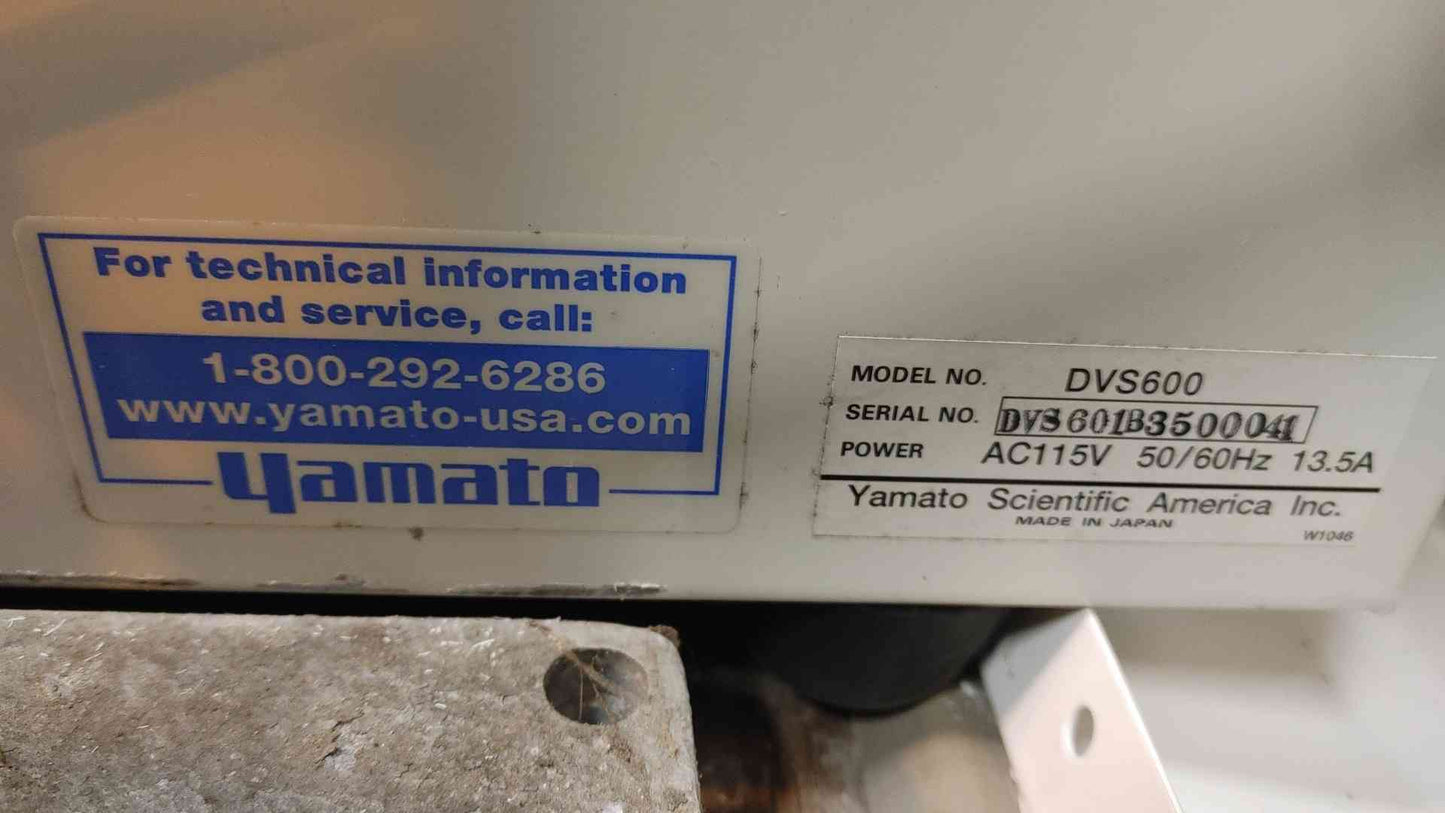 Yamato DVS 600 Gravity Convection Oven 115V 50/60 Hz 13.5 Amp (109244)