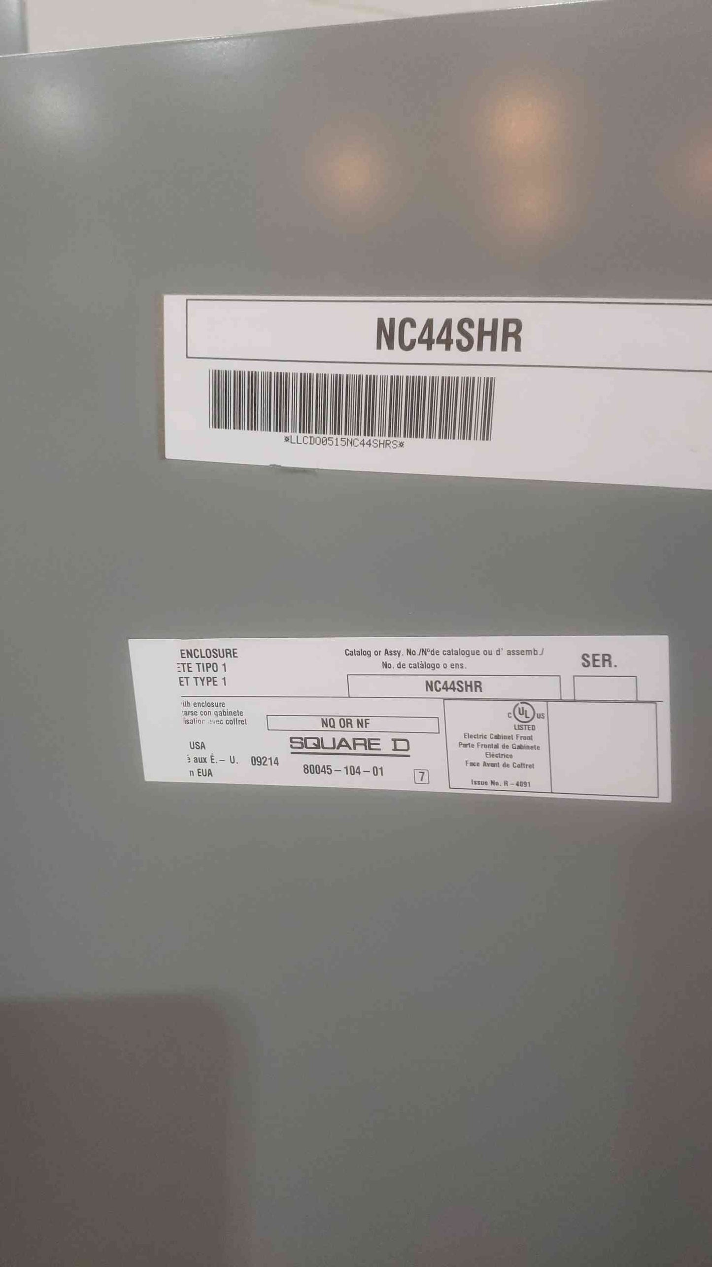 SQUARE D 100A 480Y/277VAC 3PH 4W Panelboard NF (SKU: 110596)