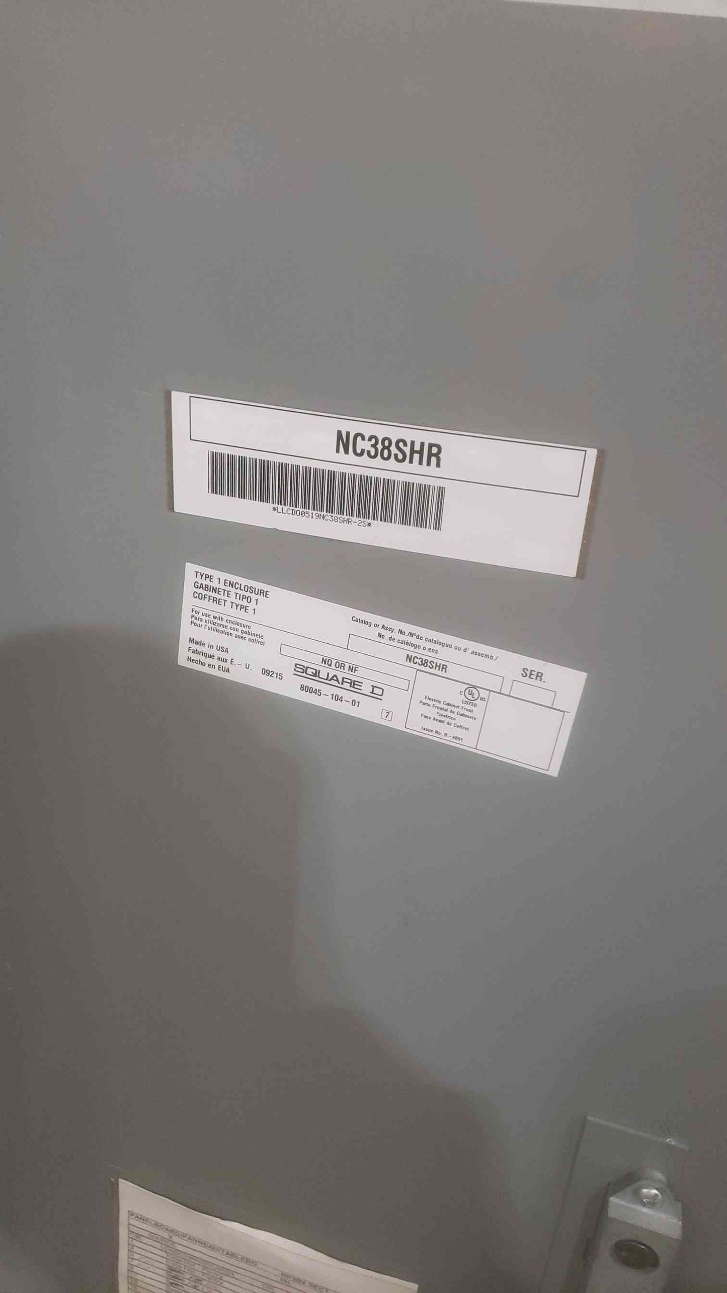 SQUARE D 225A 208Y/120VAC 3PH 4W PANELBOARD NQ(SKU: 110597)