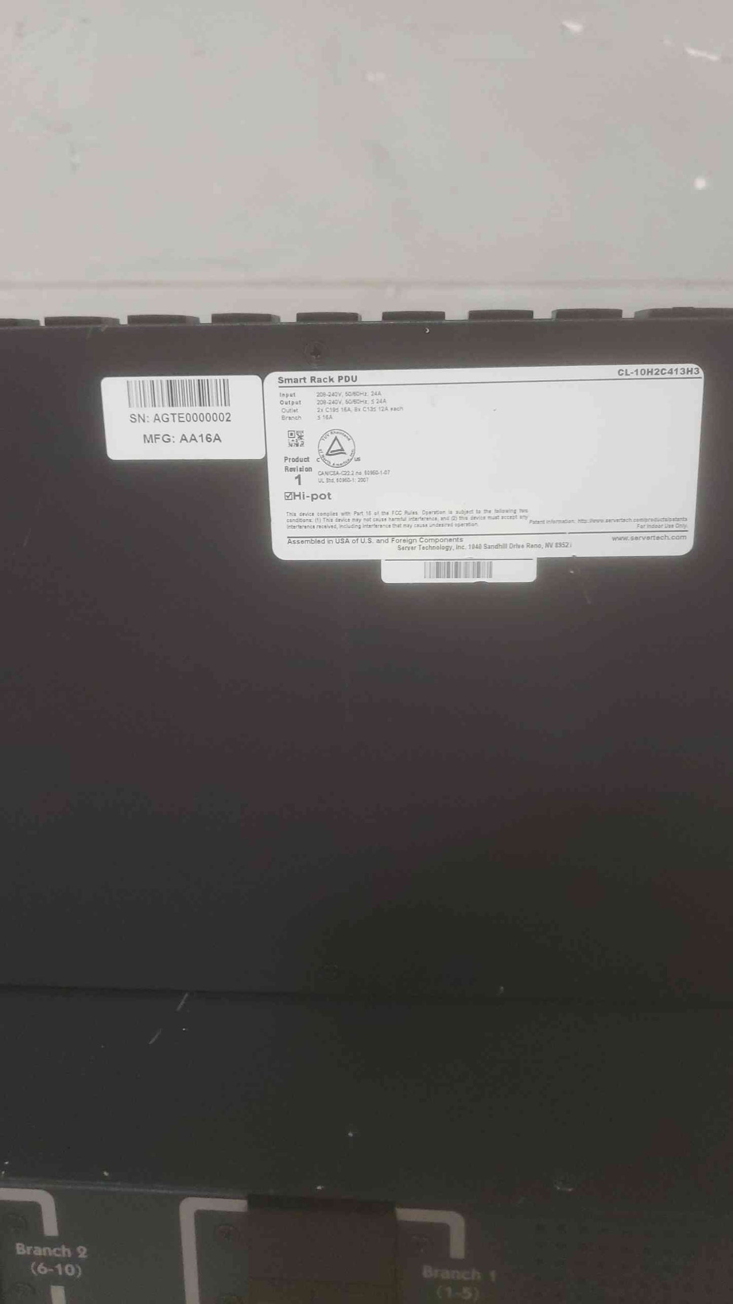 Server Technology 24A 208-240V Smart Rack PDU(SKU: 110693)