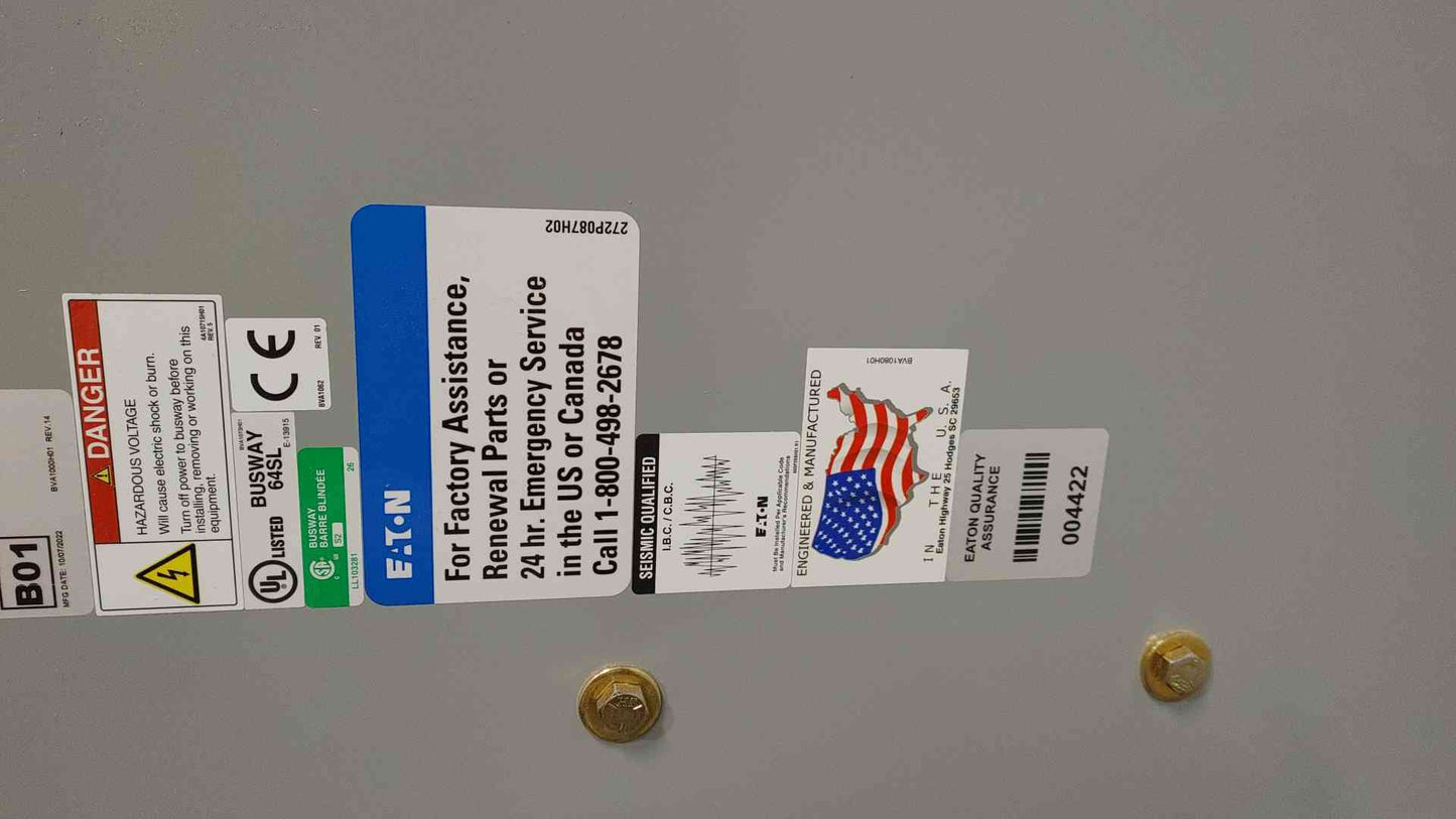 NEW EATON Pow-R-Way III 2000A 600V 3PH 3W LSN0031000 (SKI: 111237)