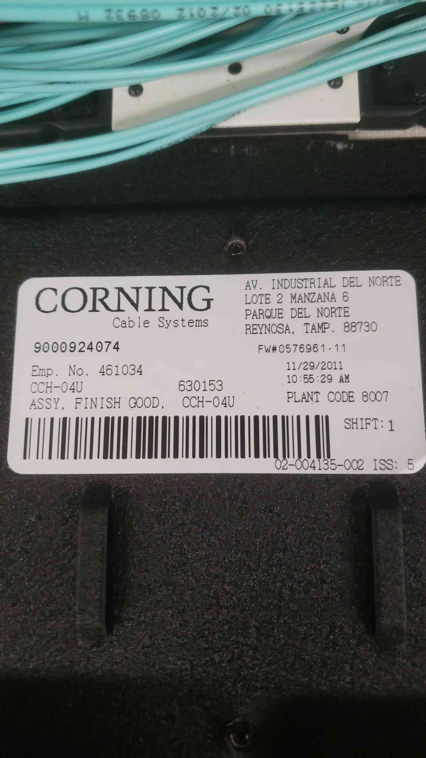 Corning Fiber Optic Patch Panel CCH-04U (SKU: 111394)