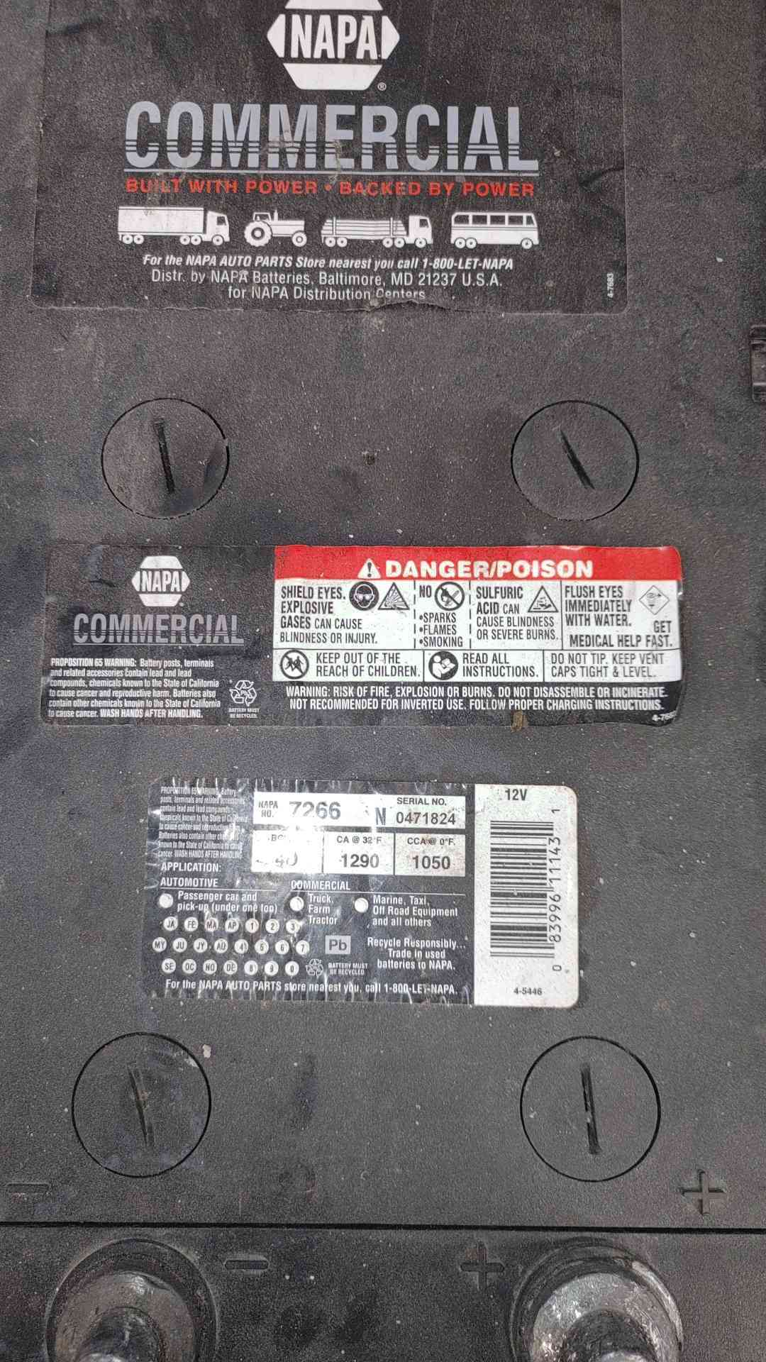 Napa Commercial Battery 12v 1050CCA 2025 (111428)