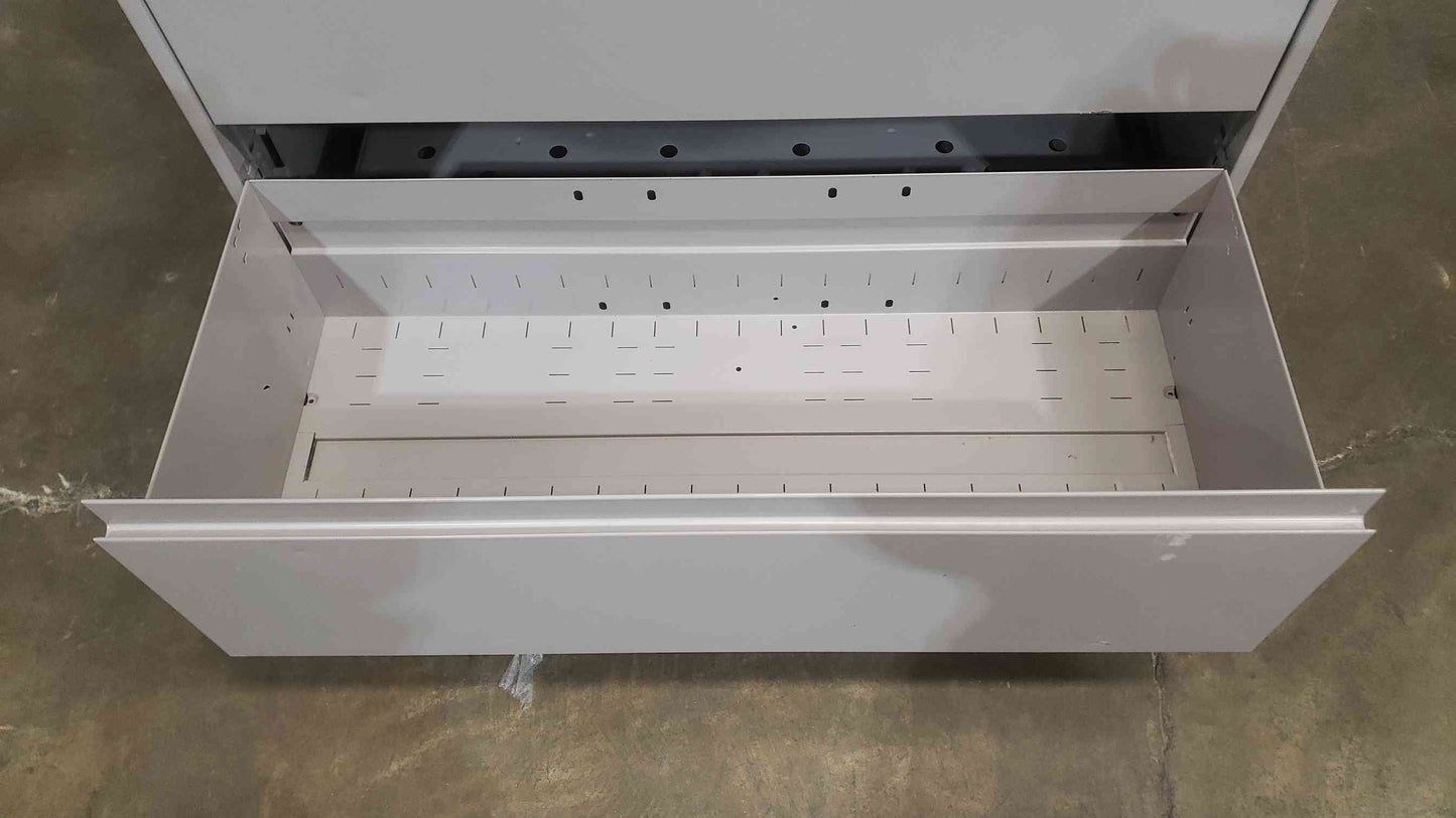 Grey 42" Three Tier Filing Cabinet 42"x18"x42" (SKU: 111849)