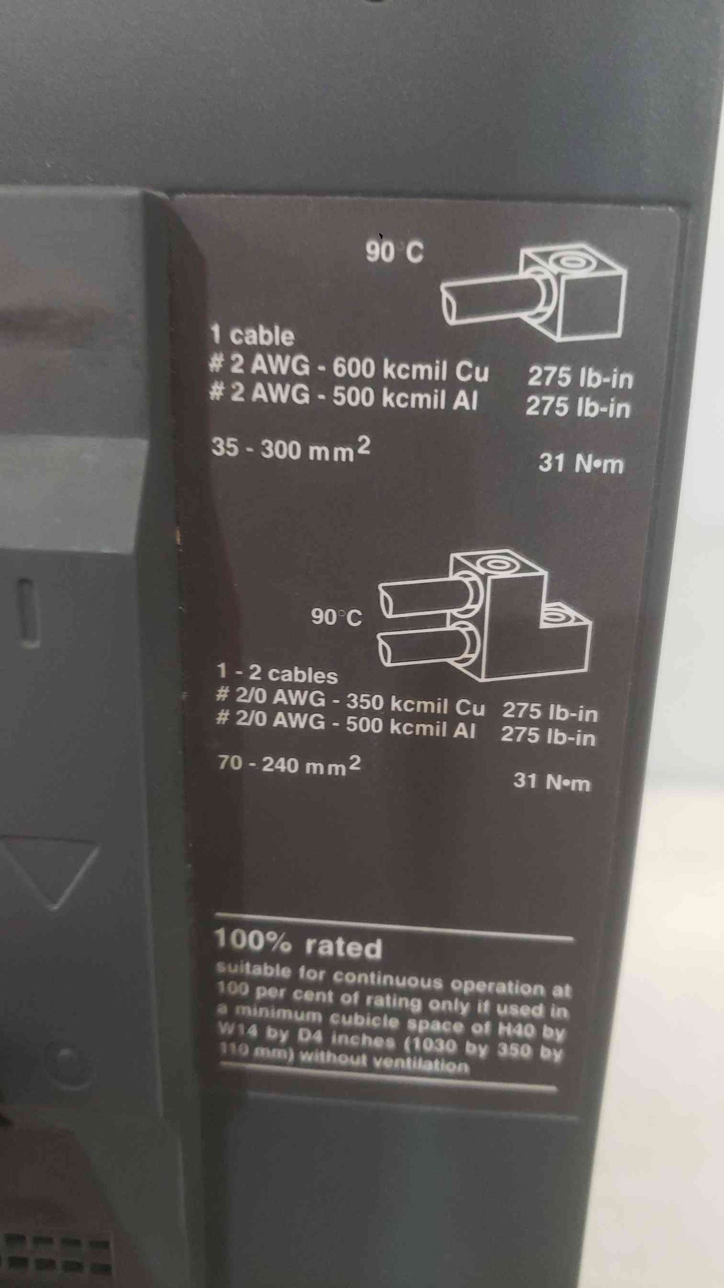 Merlin Gerin 160/400A 600V Breaker NSJ400 H UIB trip unit(SKU: 111871)