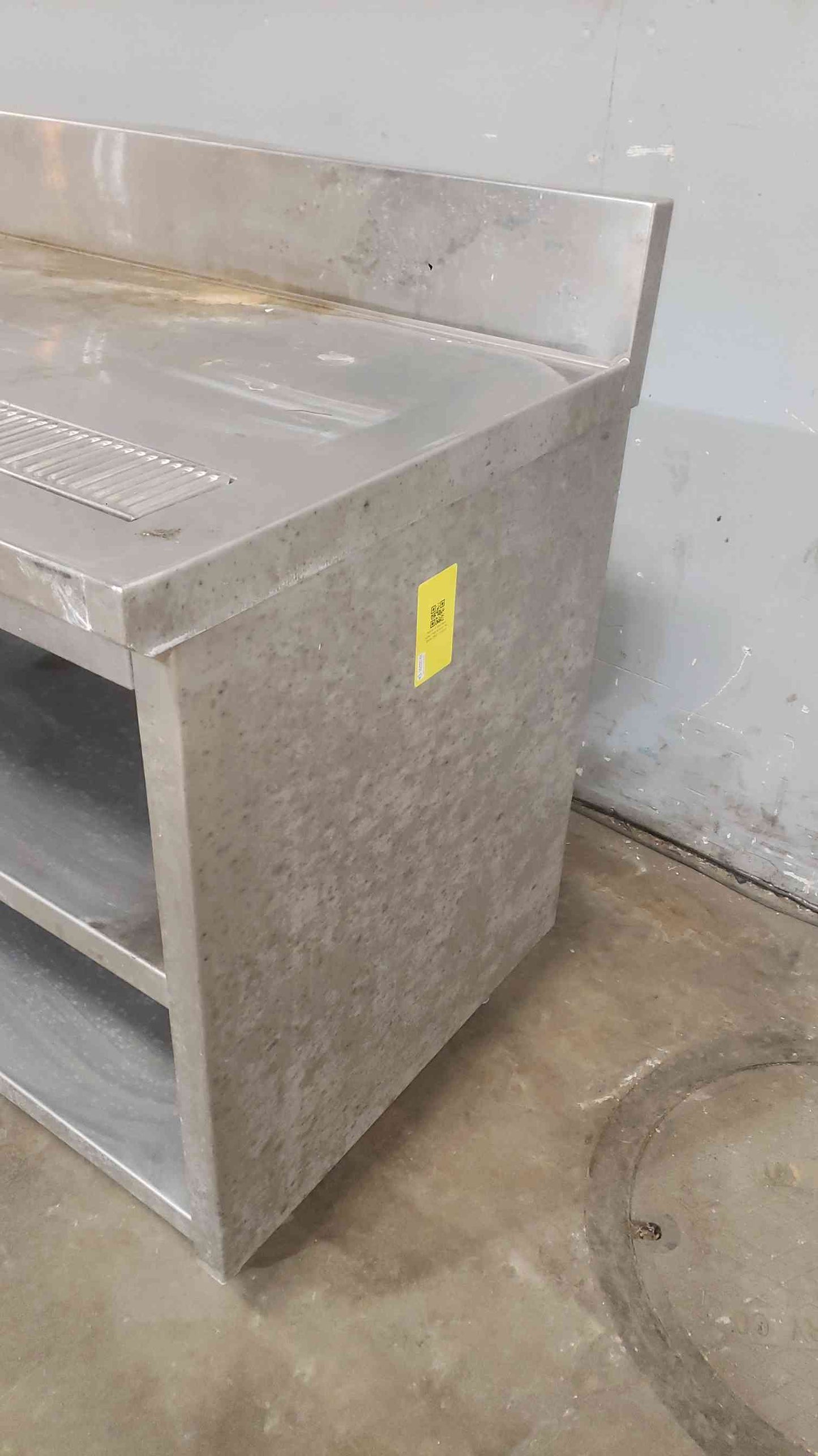 4' Stainless Steel Cafeteria Prep Station W/ Drain (SKU: 112202)