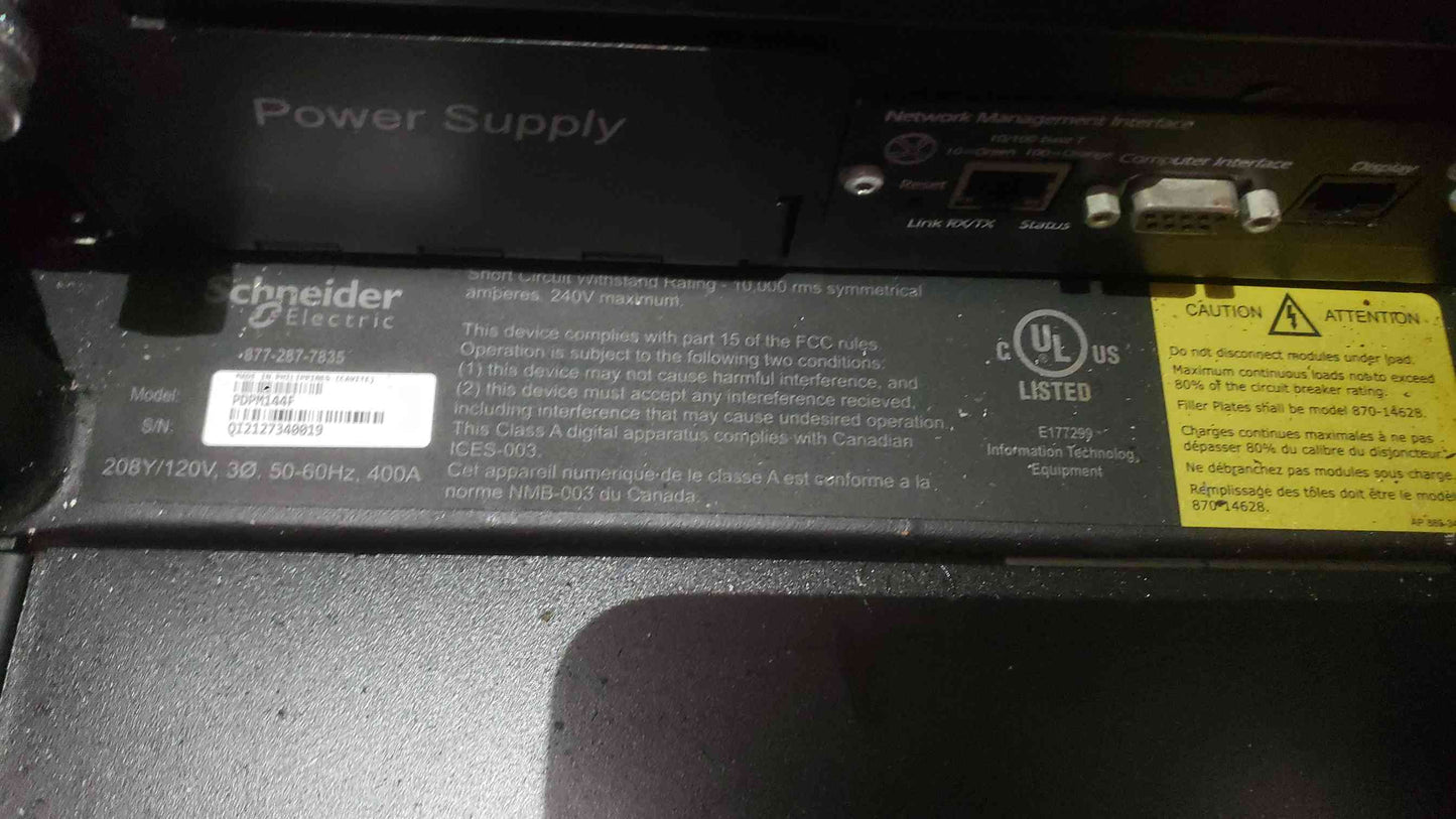 Schneider APC 240V Modular Power Distribution & Management Cabinet PDPM144F (SKU: 112231)