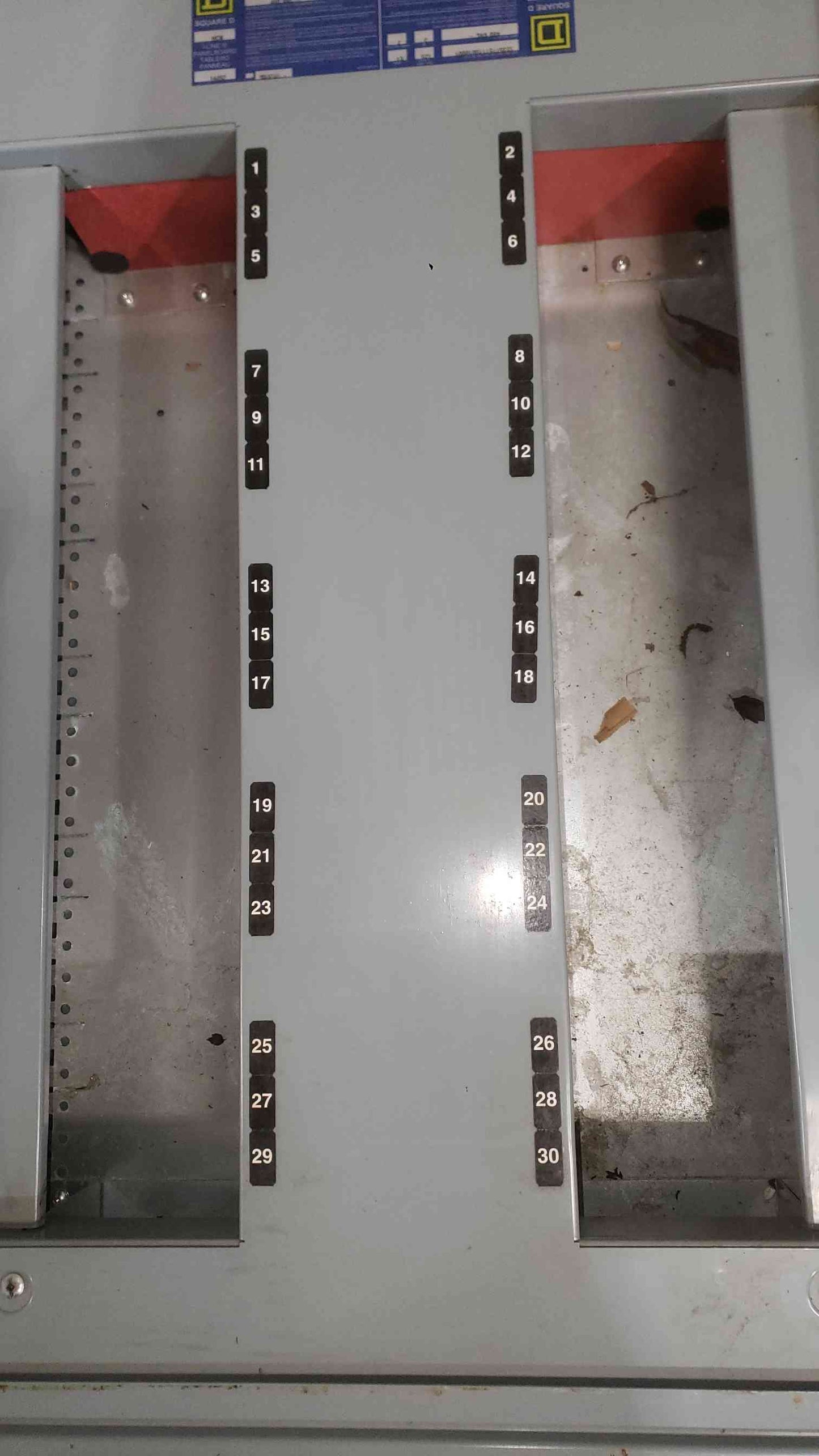 Square D I-Line 125A 480VAC 3PH 3W Panelboard W/ No Breakers (SKU: 112539)