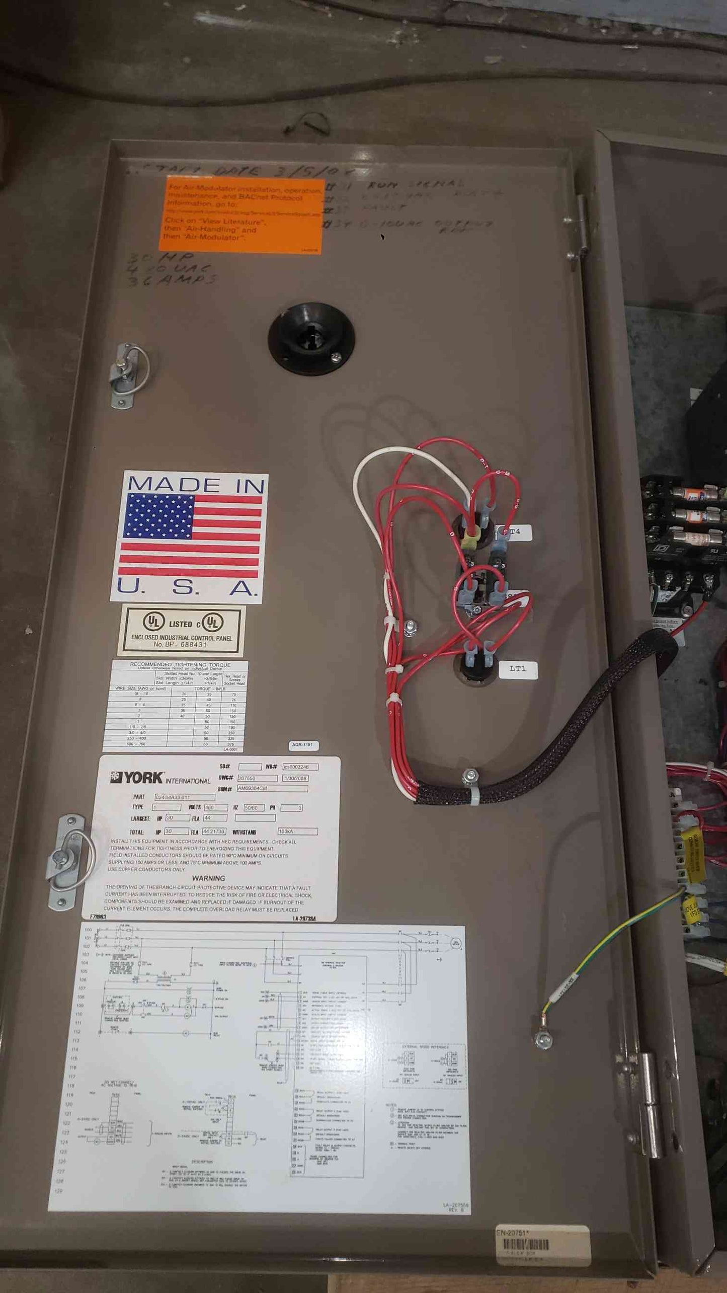 YORK 460V 3PH Air Modulator W/ VFD HVAC Driver (SKU: 112583)