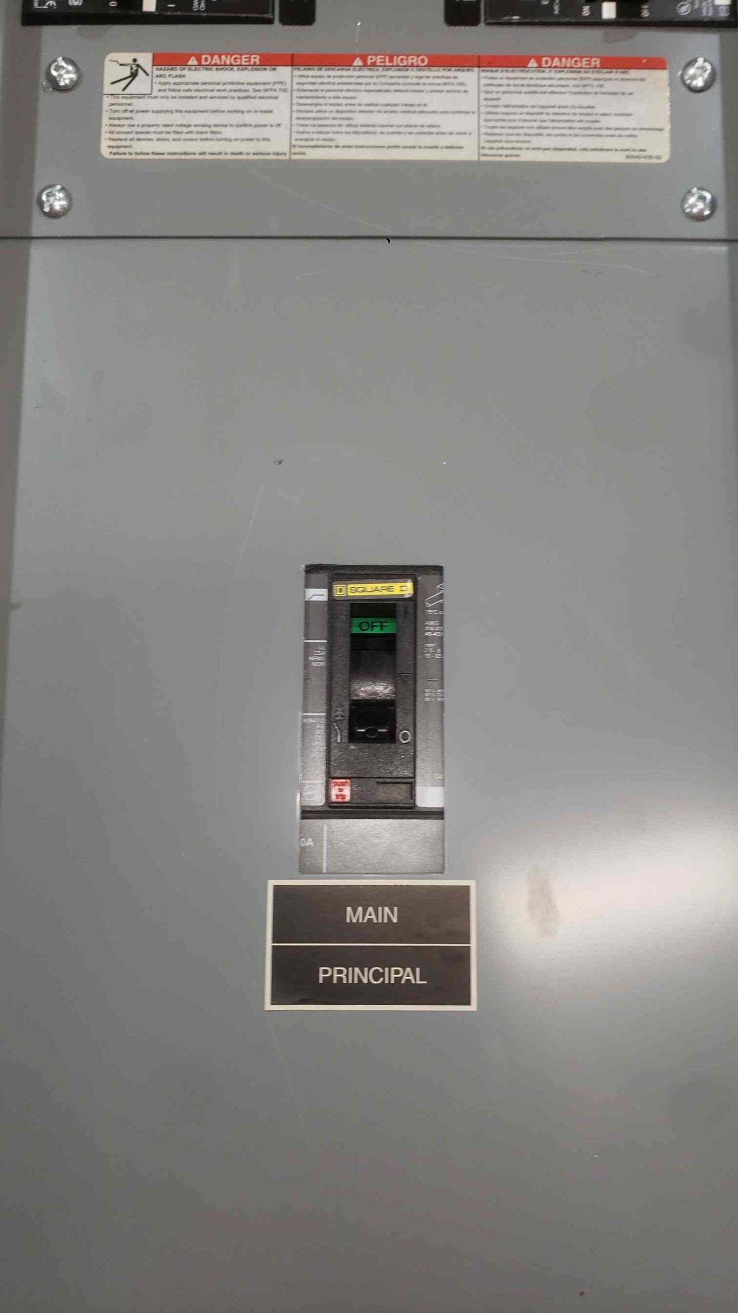 Square D 150A 480Y/277VAC 3PH 4W Panelboard with Main (SKU: 112715)