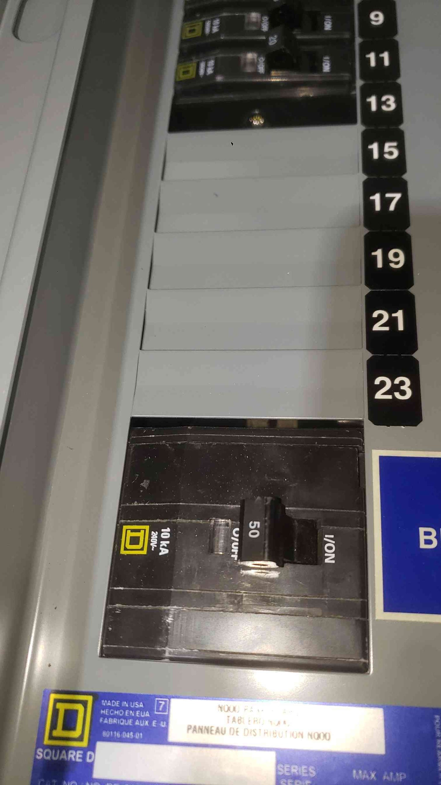 Square D 100A 240V~ 3PH 4W Panelboard NQOD424M100CU (SKU: 112697)