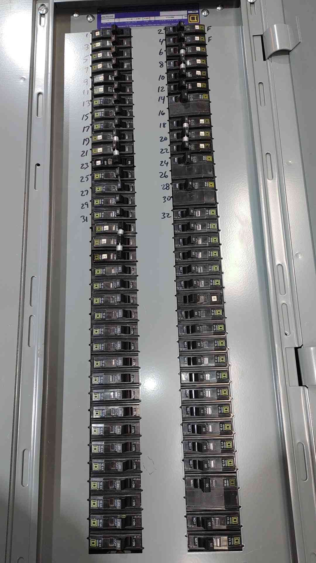 Square D NQ472L2C Complete Panelboard 225A 72-Pole 3PH 240V Box Trim & Interior (SKU: 112656)