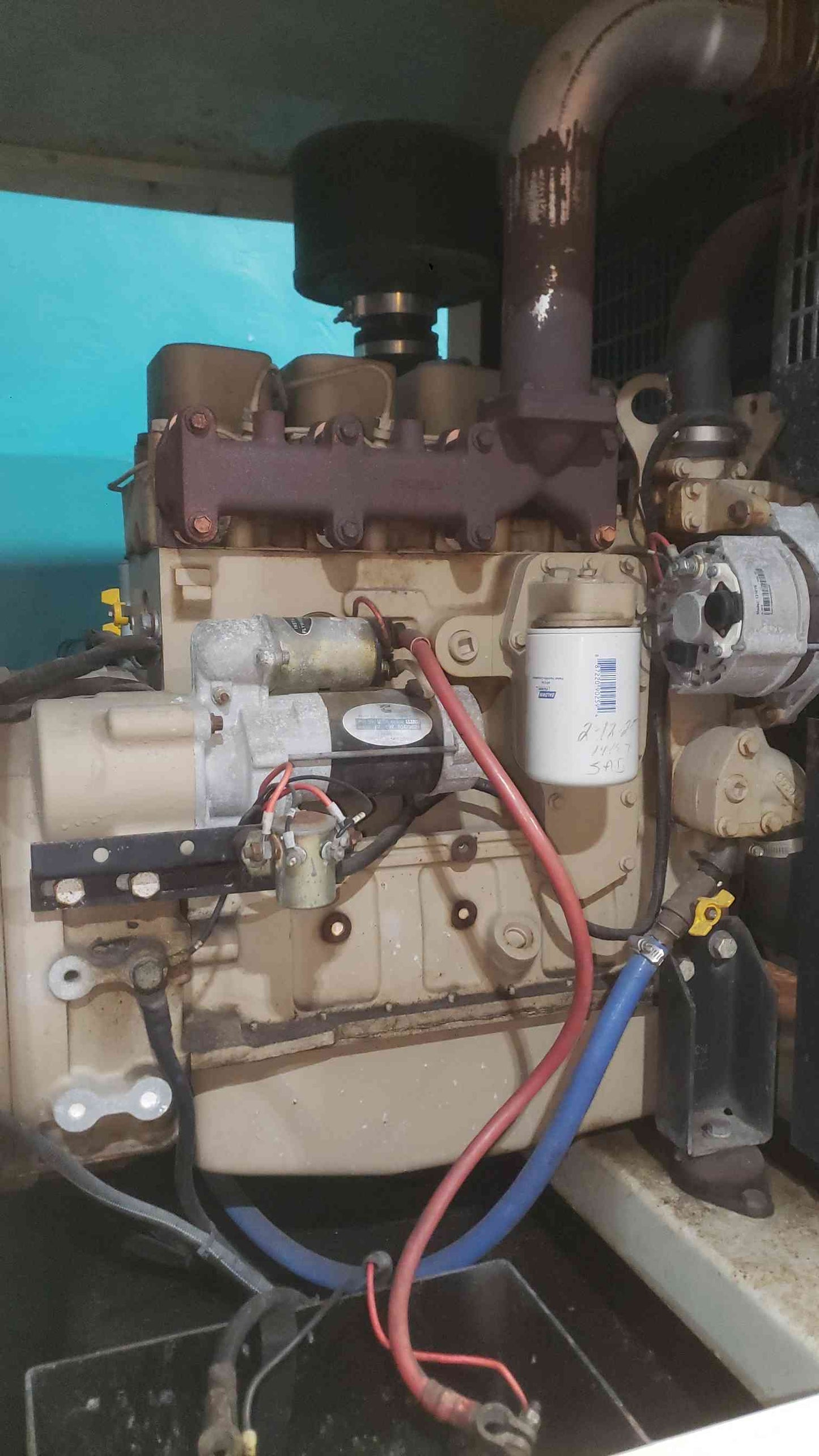 AS-IS 40kW Diesel Generator Cummins 4BT 3.9 Turbo 120/240V 1400 Hours TESTED (SKU: 113182)