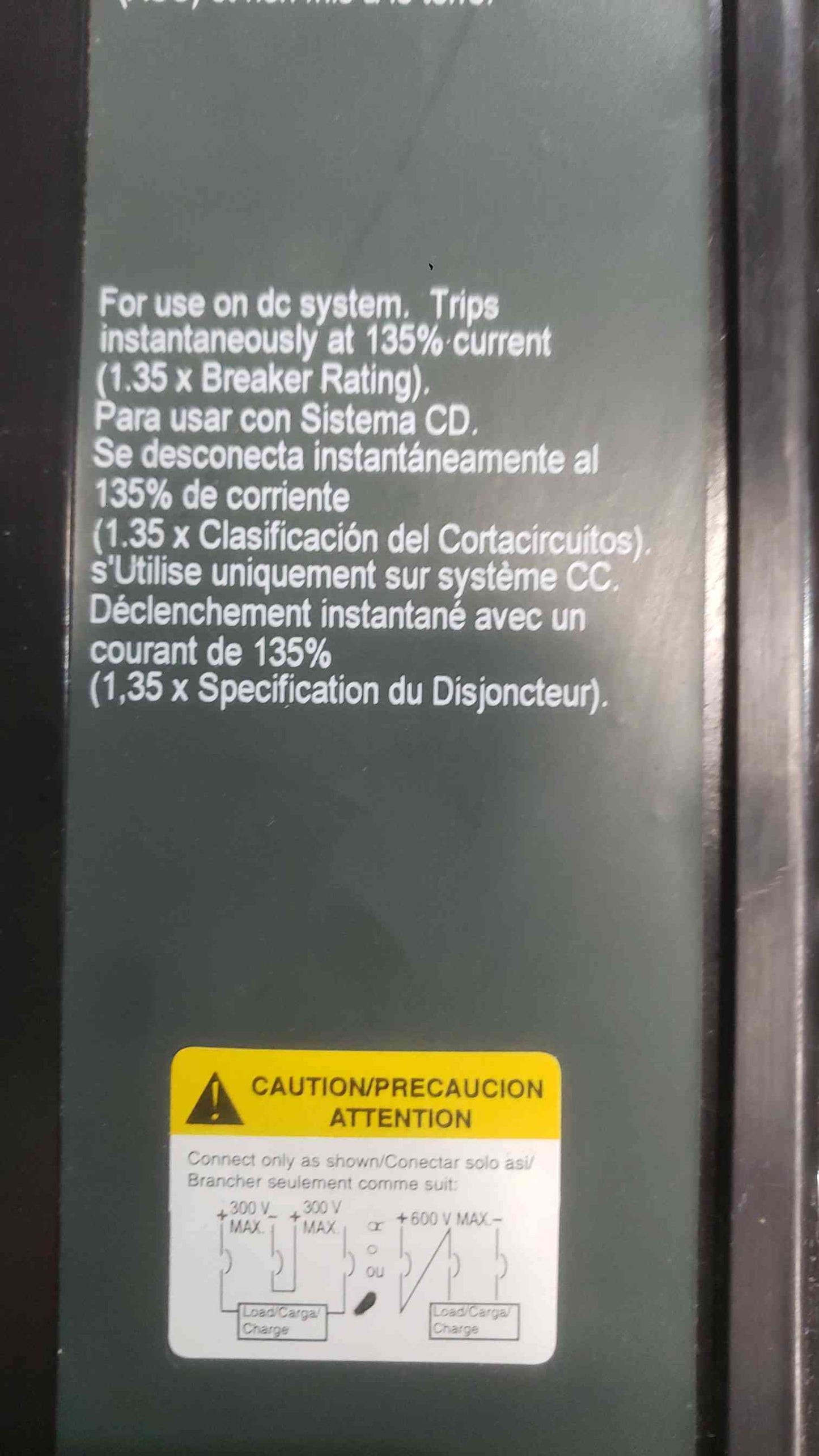 Square D PAF362000DC1616 Molded Case Circuit Breaker 2000A 600V DC 3 Pole P-Frame (SKU: 113382)