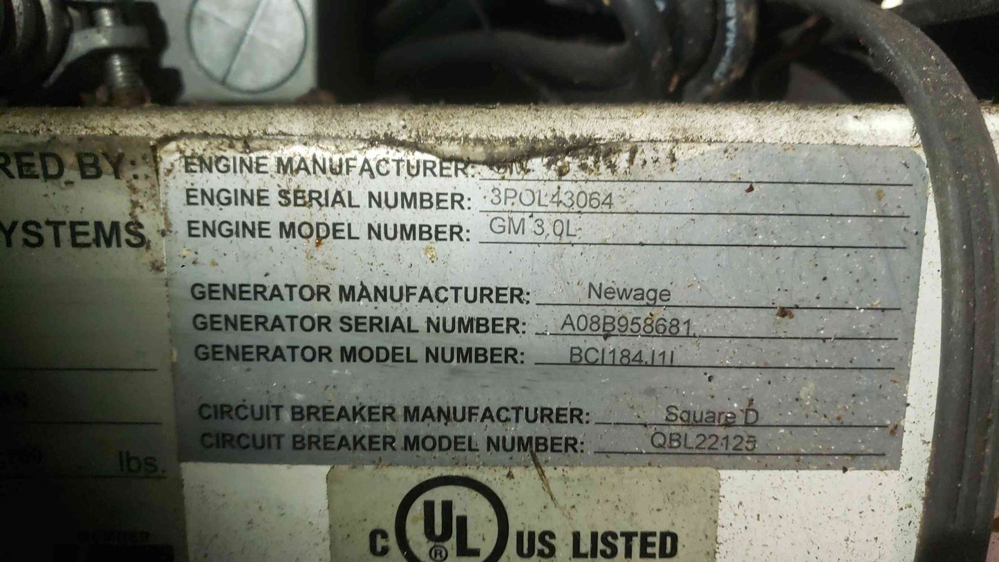 30KW Lynx 30SG 120/240V 1PH LP Nat Gas 53 Hrs. TESTED (SKU: 113492)