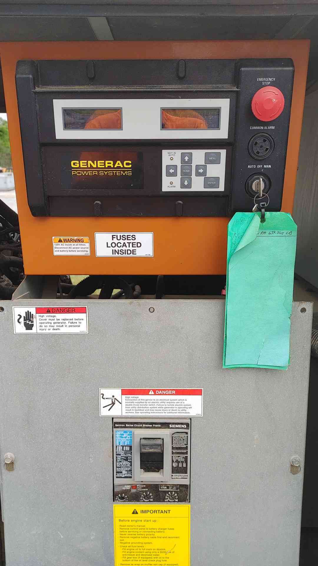 Generac SG030 30kW Natural Gas LP Generator 120/240V 1-PH 0051911 692 Hours