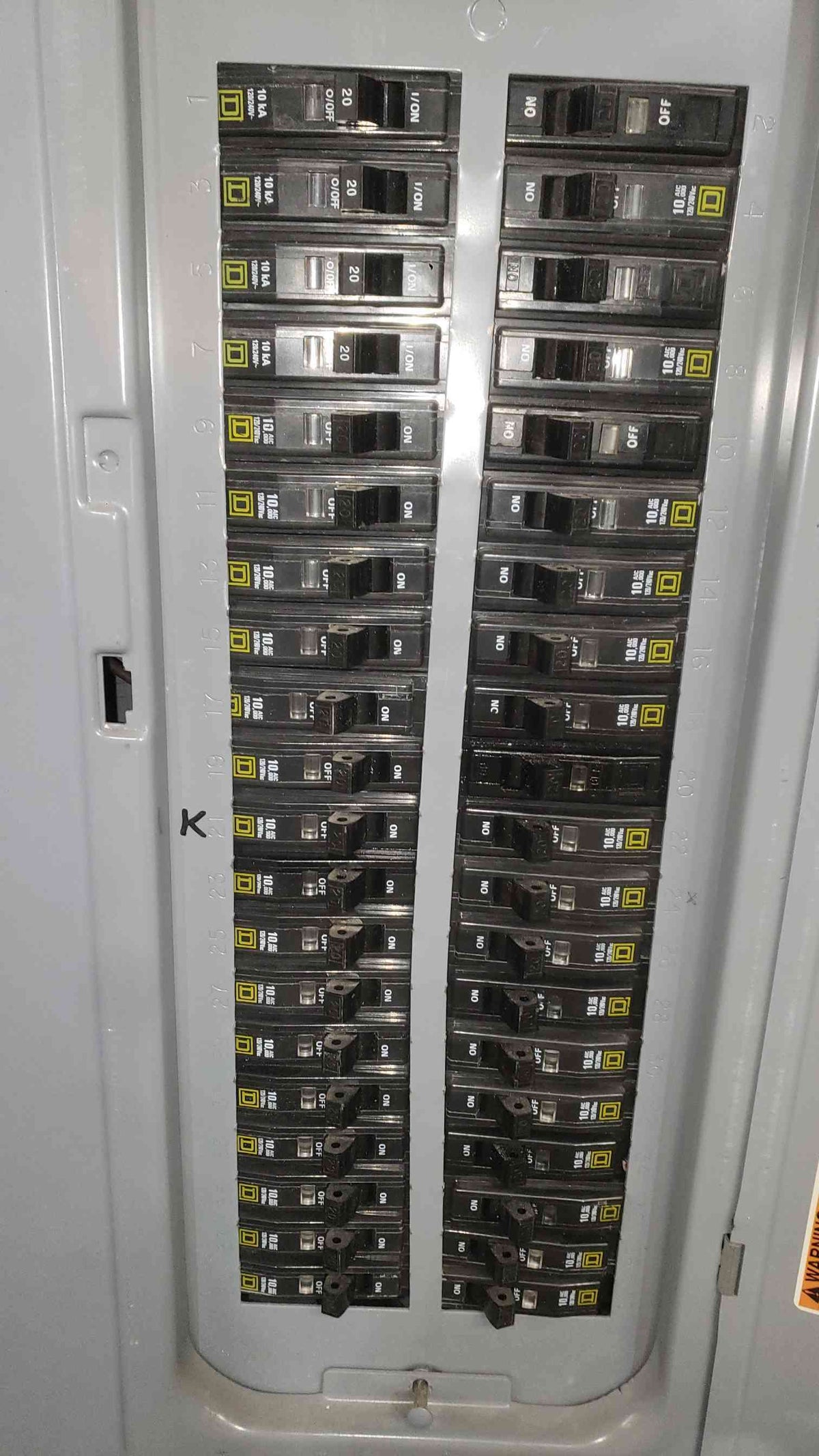Square D QO 3 Phase Panelboard 200A Main Breaker 40x 20A 1-Pole Breakers QOC40UF