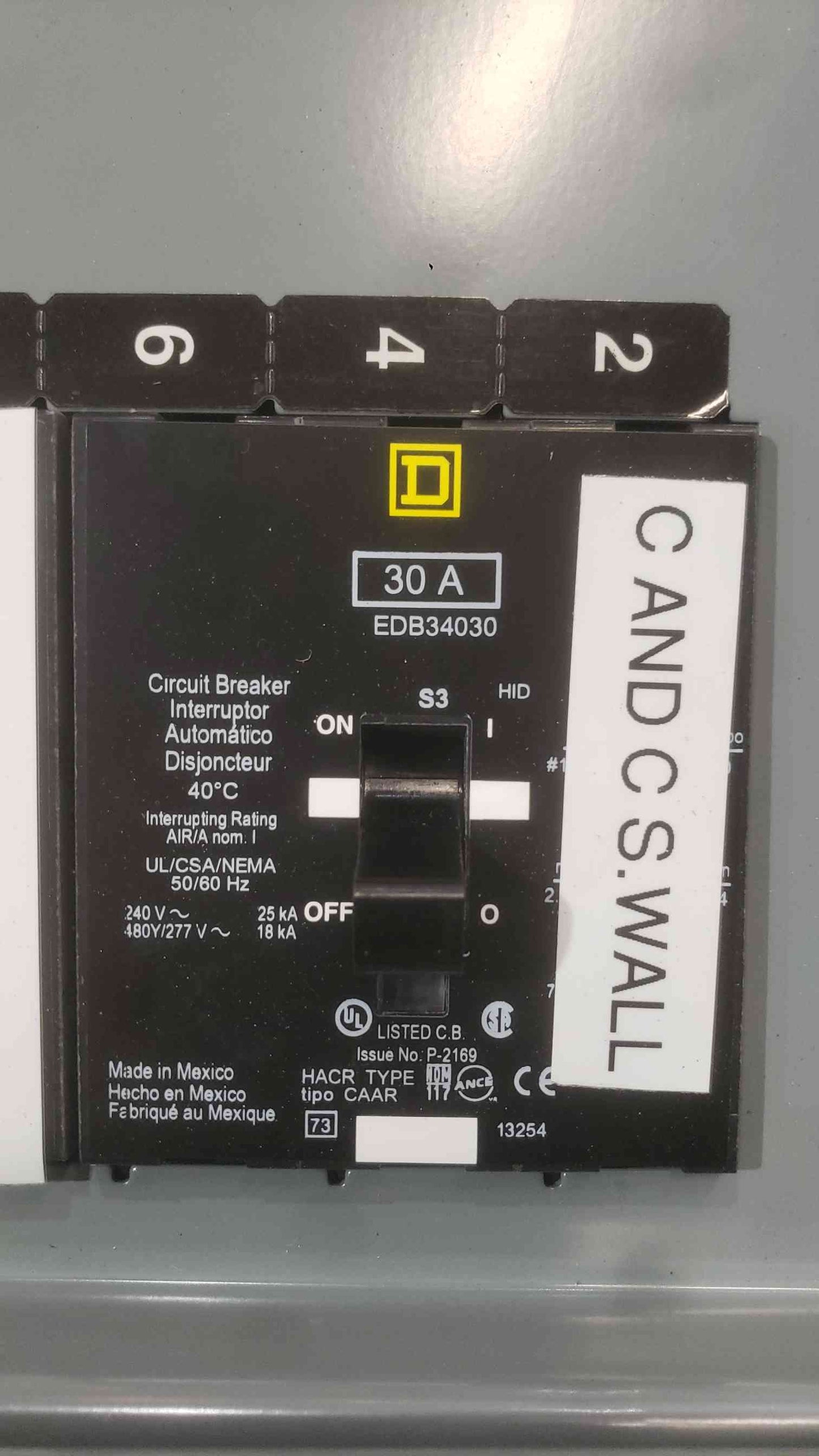 Square D NF430L4C 400A 600V 3 Phase Panelboard Panel W/ 200A 100A 30A Breakers