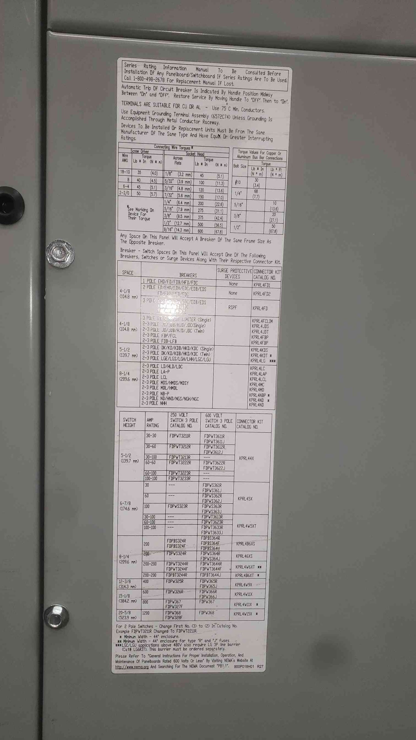 Eaton Pow-R-Line Switchboard 1600A 3 Pole 480V Breaker RG310+ RT316039 LSIG ARMS